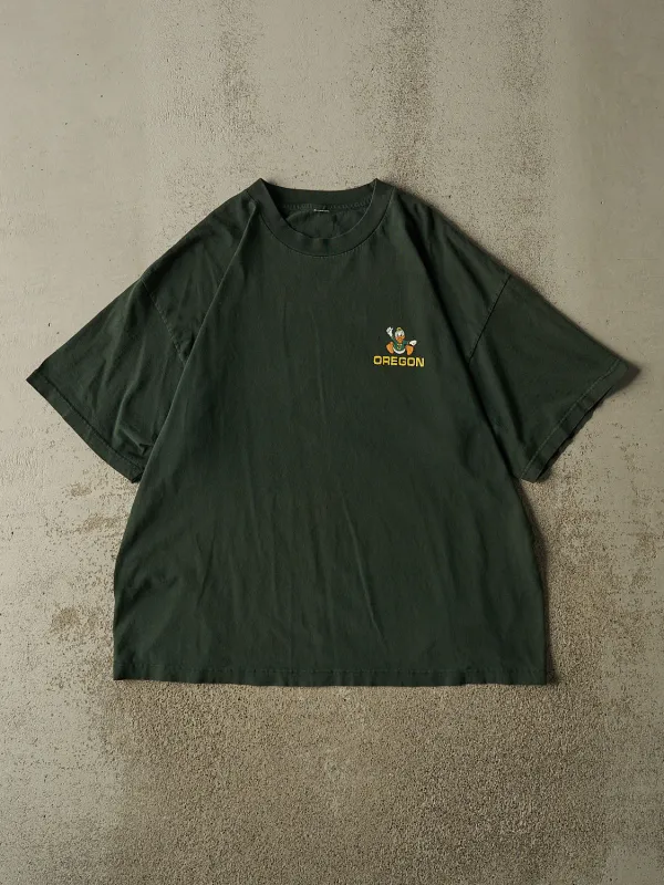 Vintage 90s Green University of Oregon Ducks Tee (XL) made by Rebalance Vintage