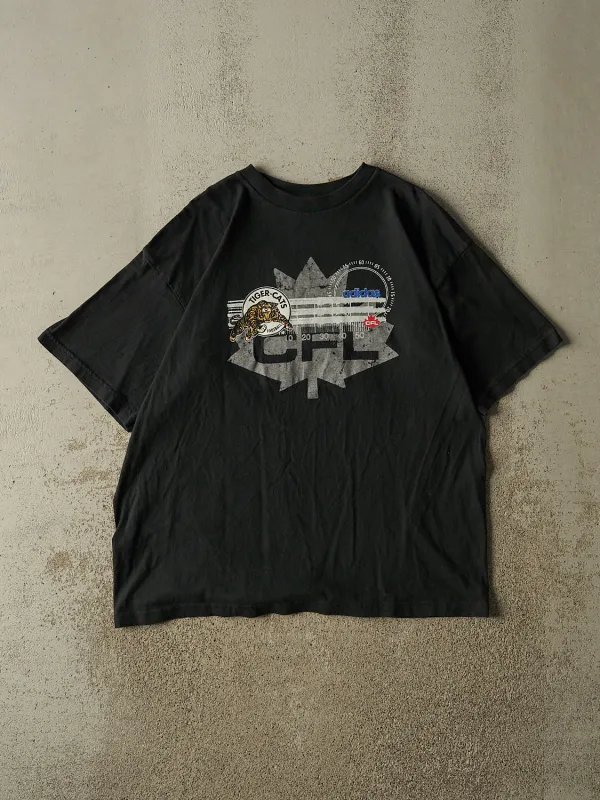 Vintage Y2K Black Hamilton Tiger Cats Adidas Tee (XL) made by Rebalance Vintage