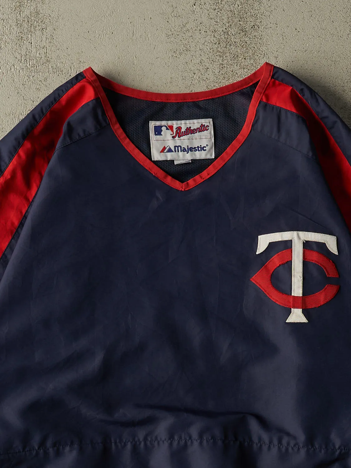 Vintage Y2K Navy Blue Minnesota Twins Pullover Windbreaker Jacket (XL/XXL) sold by Rebalance Vintage product image thumbnail 3