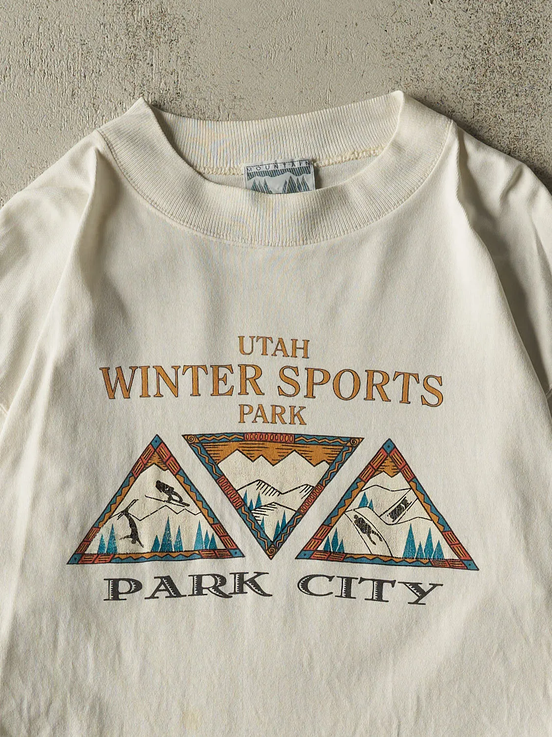 Vintage 90s White Utah Park City Winter Sports Long Sleeve (XL) sold by Rebalance Vintage product image thumbnail 2
