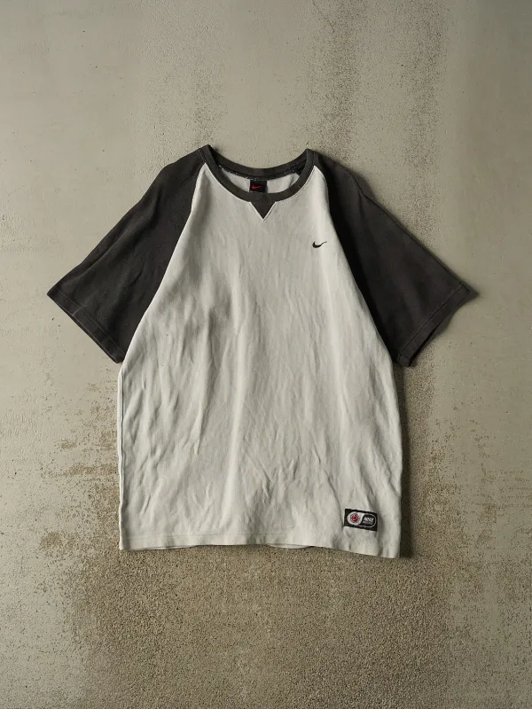 Vintage Y2K Beige Nike Basketball Textured Tee (XL/XXL) made by Rebalance Vintage