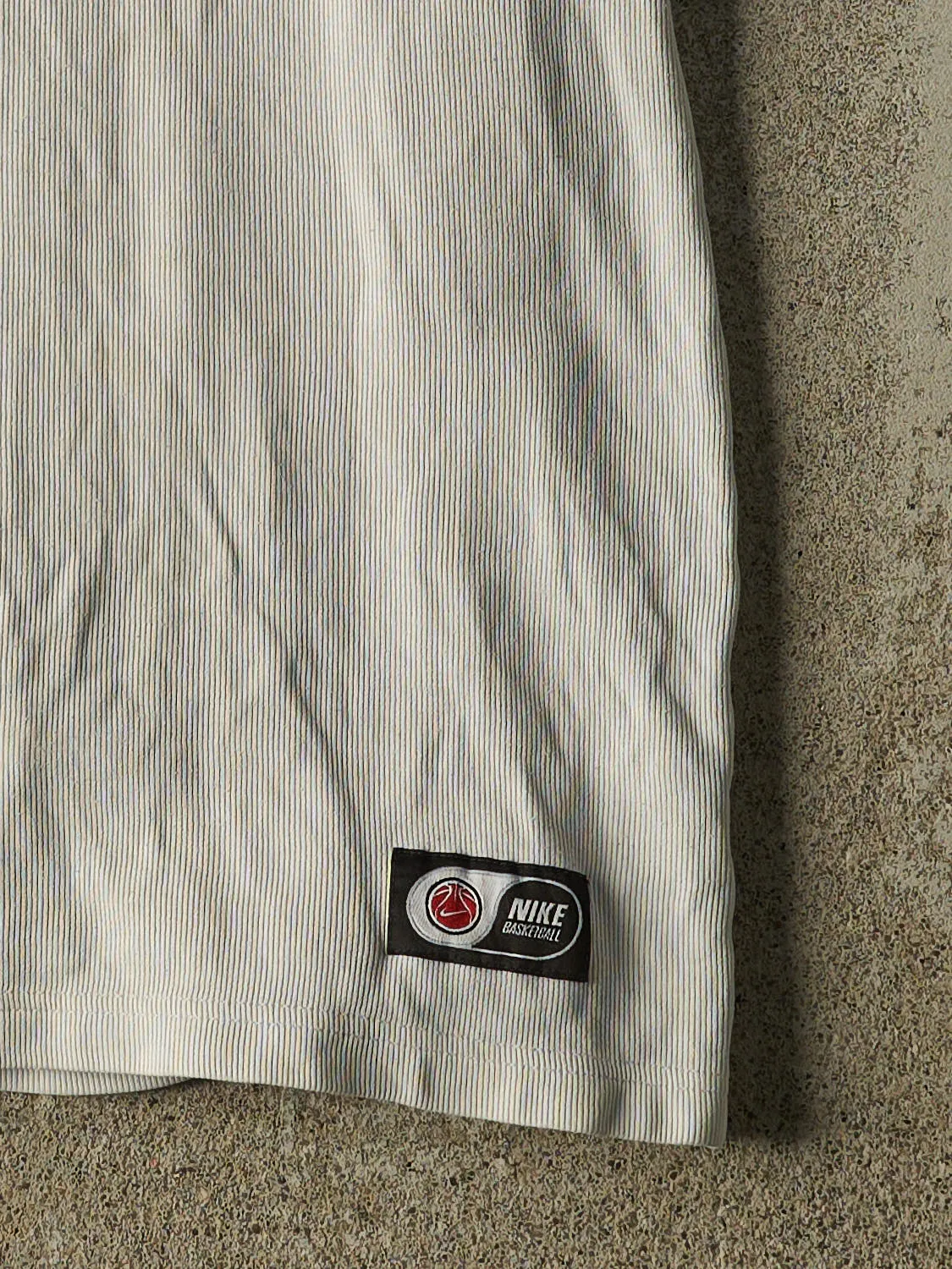 Vintage Y2K Beige Nike Basketball Textured Tee (XL/XXL) sold by Rebalance Vintage product image thumbnail 3