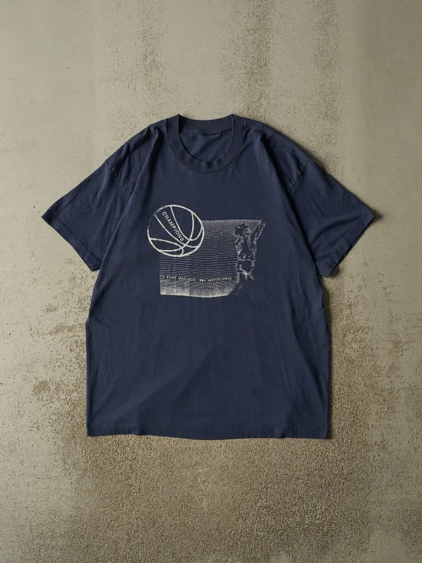 Vintage 94' Navy Blue Fort Macleod Invitational Champions Single Stitch Tee (XL) made by Rebalance Vintage