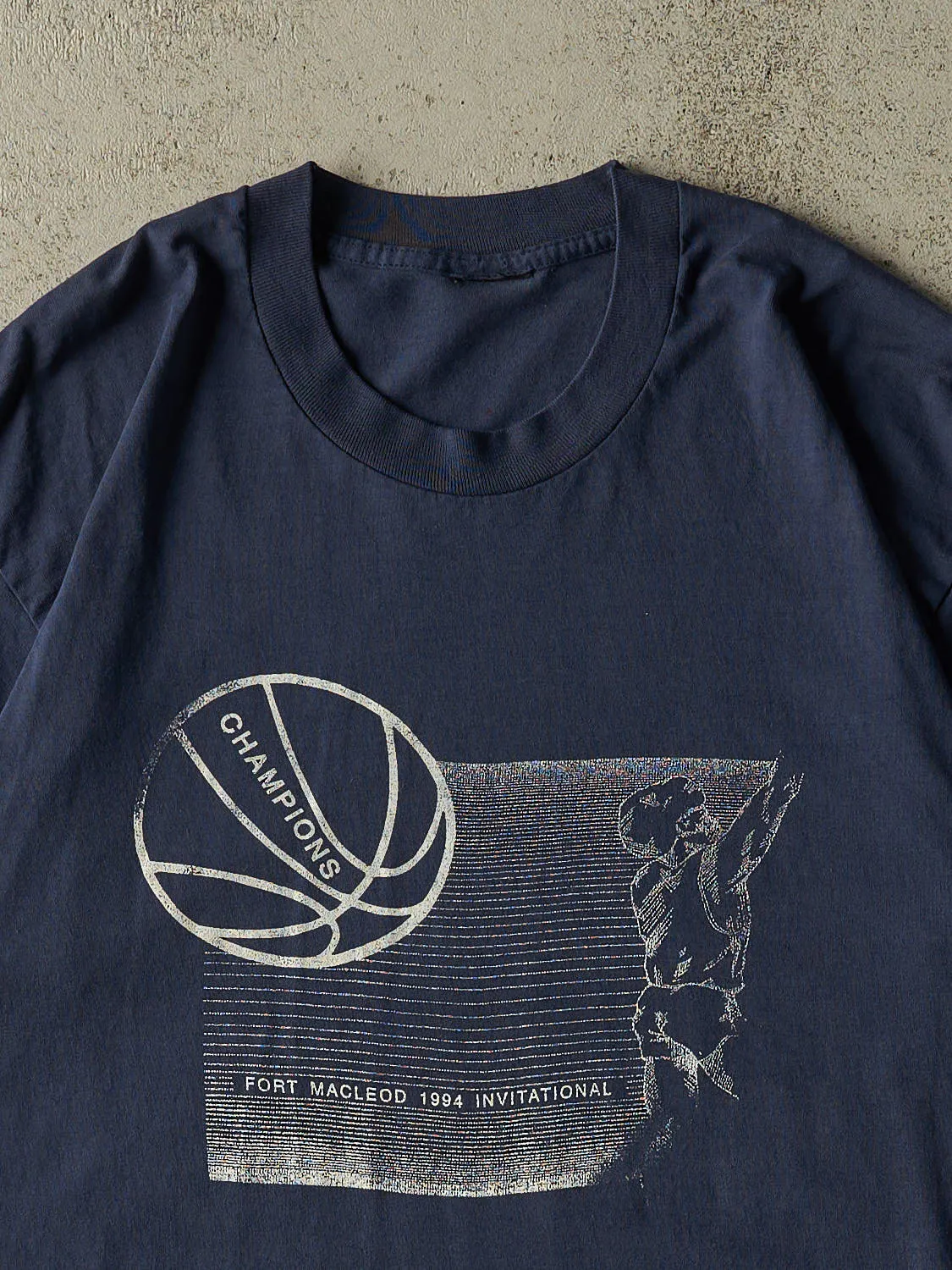 Vintage 94' Navy Blue Fort Macleod Invitational Champions Single Stitch Tee (XL) sold by Rebalance Vintage product image thumbnail 2