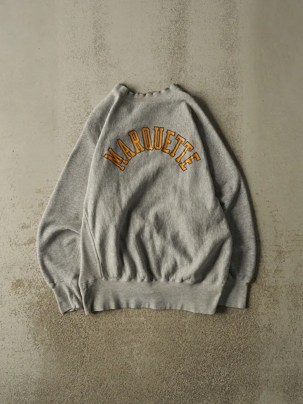 Vintage 90s Grey Marquette University Crewneck (XL) made by Rebalance Vintage