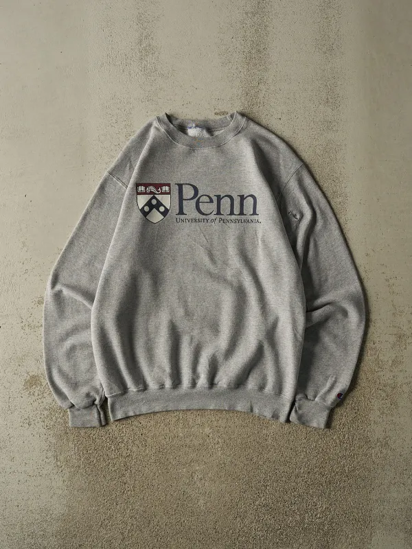 Vintage 90s Grey University of Pennsylvania Crewneck (M/L) made by Rebalance Vintage