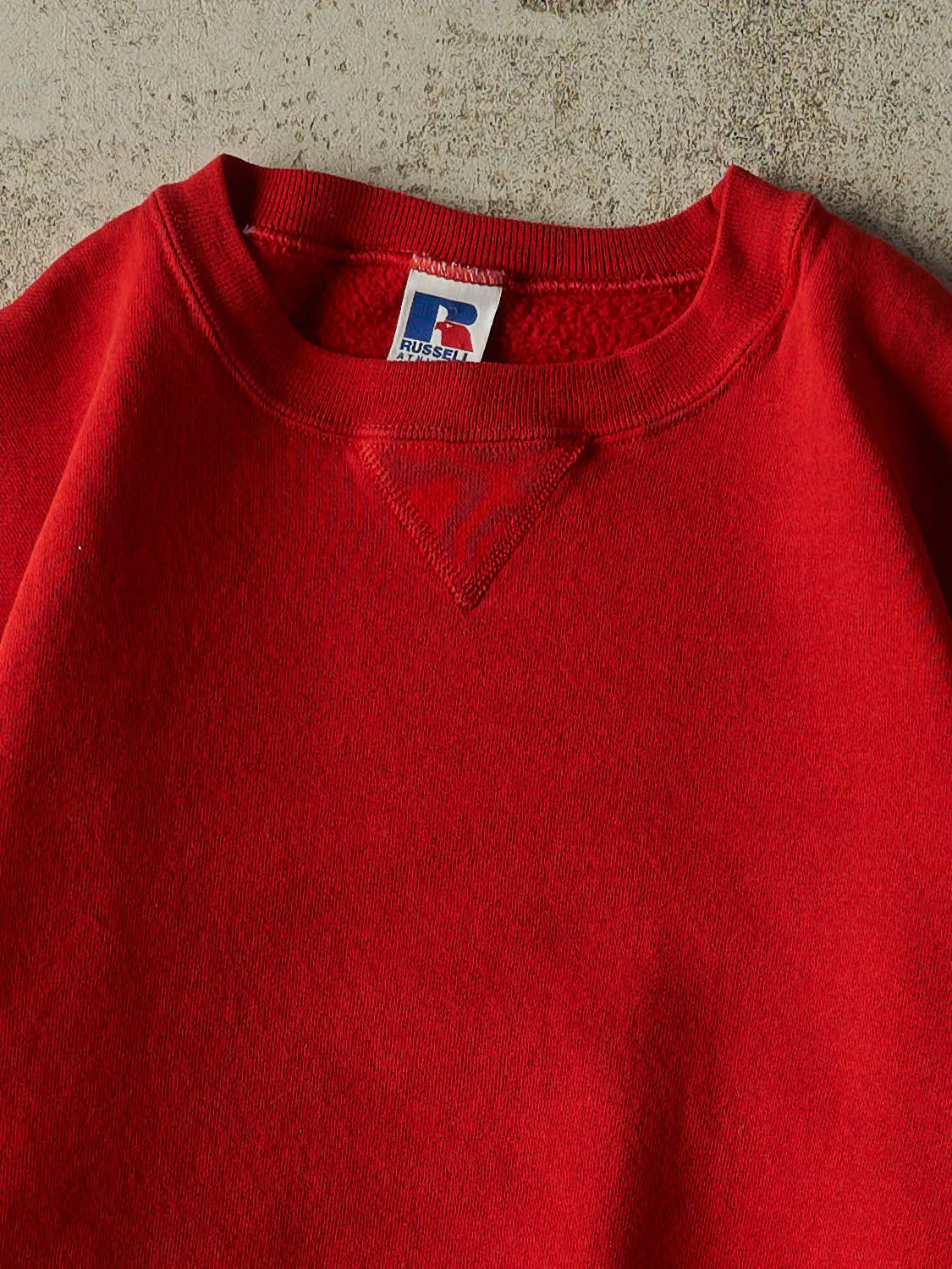 Vintage 90s Red Russell Athletic Blank Crewneck (S/M) sold by Rebalance Vintage product image thumbnail 2
