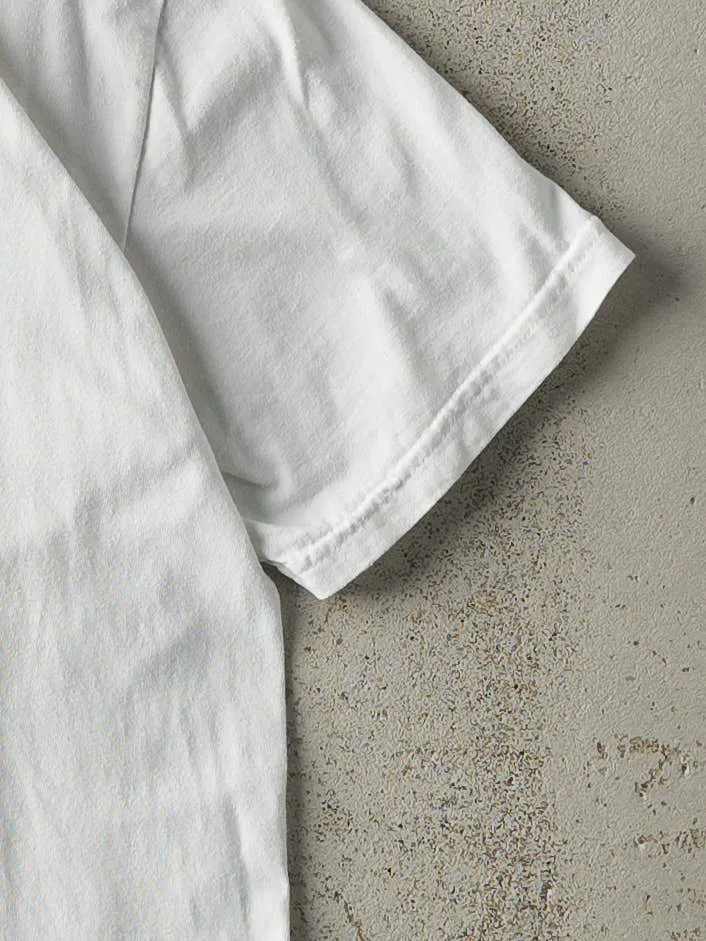 Vintage Y2K White Nike Swoosh Embroidered Tee (M) sold by Rebalance Vintage product image thumbnail 3