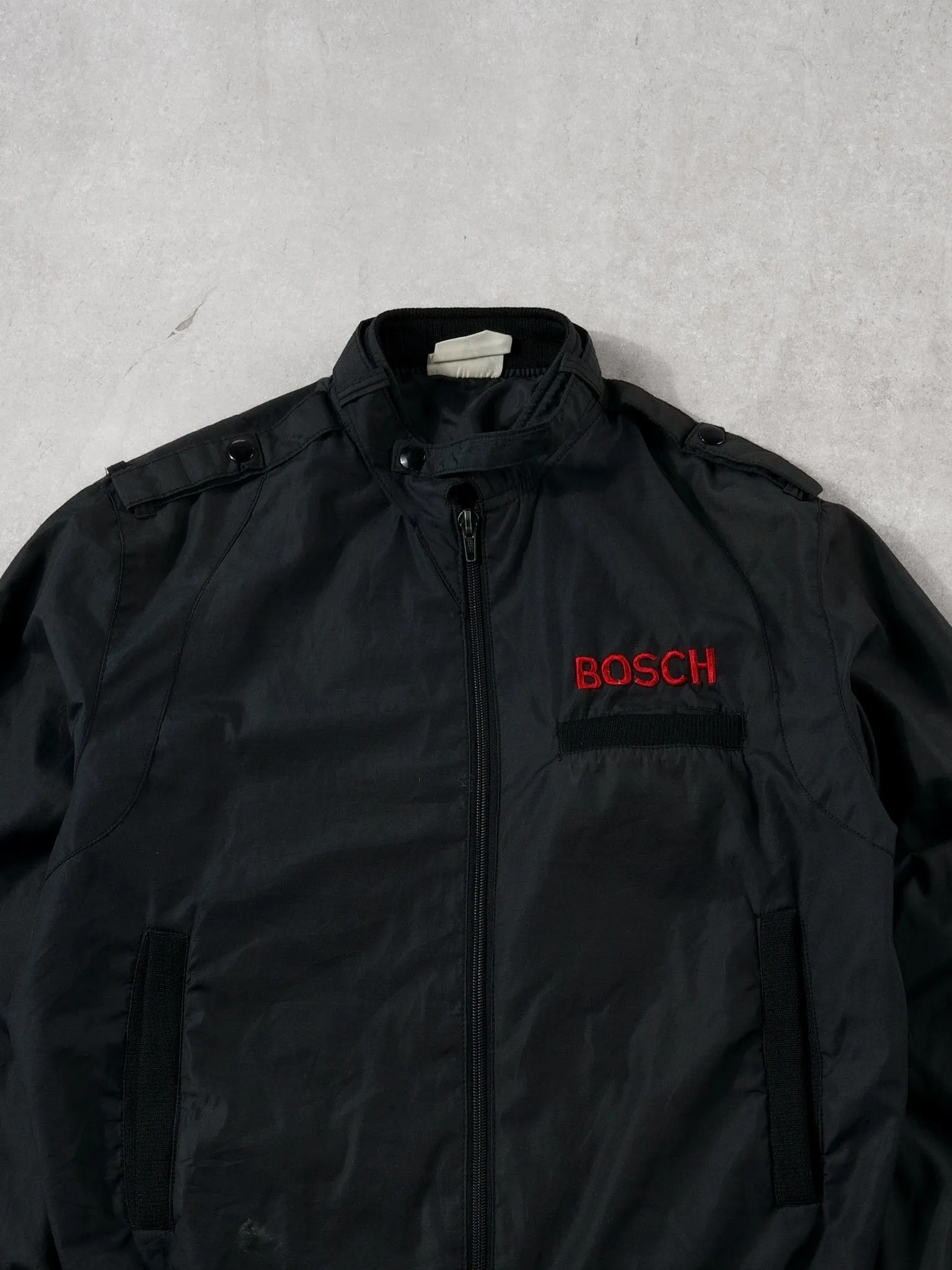 Vintage 80s Black Bosch Light Bomber Jacket (M) sold by Rebalance Vintage product image thumbnail 2