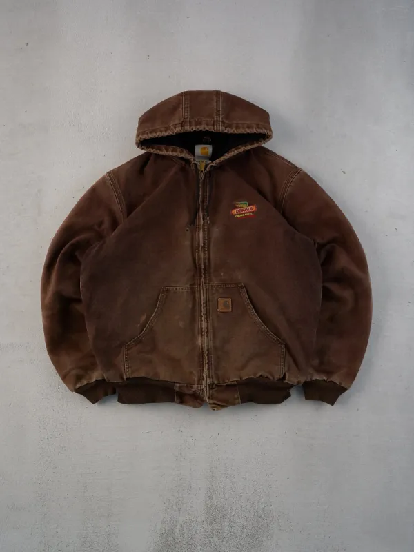 Vintage 90s Brown Carhartt Hooded Workwear Jacket (M/L) sold by Rebalance Vintage