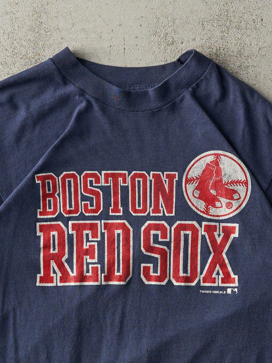 Vintage 88' Navy Blue Boston Red Sox Single Stitch Tee (M) sold by Rebalance Vintage product image thumbnail 2