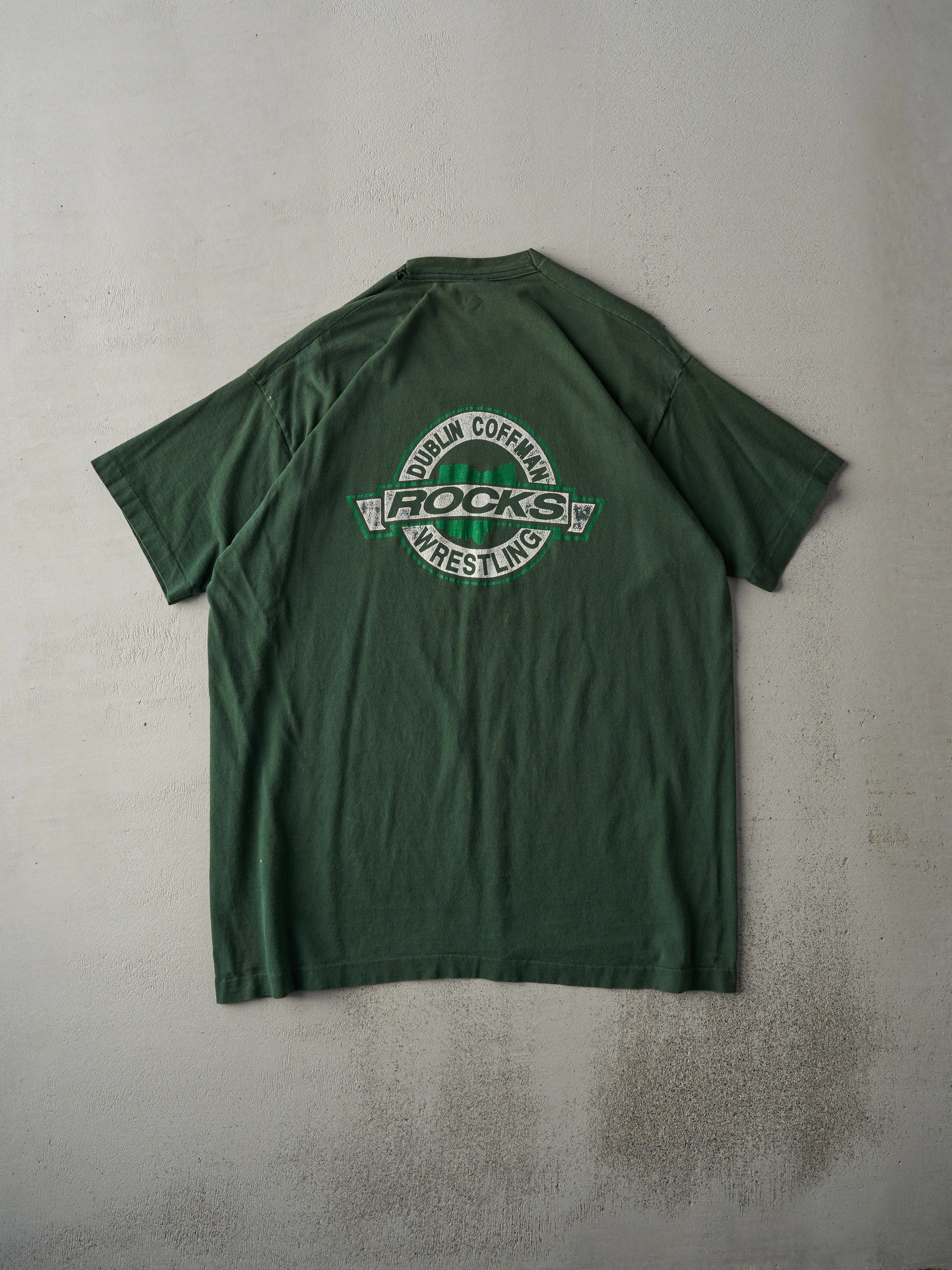 Vintage 90s Forest Green Rocks Wrestling Tee (XL) sold by Rebalance Vintage product image thumbnail 2