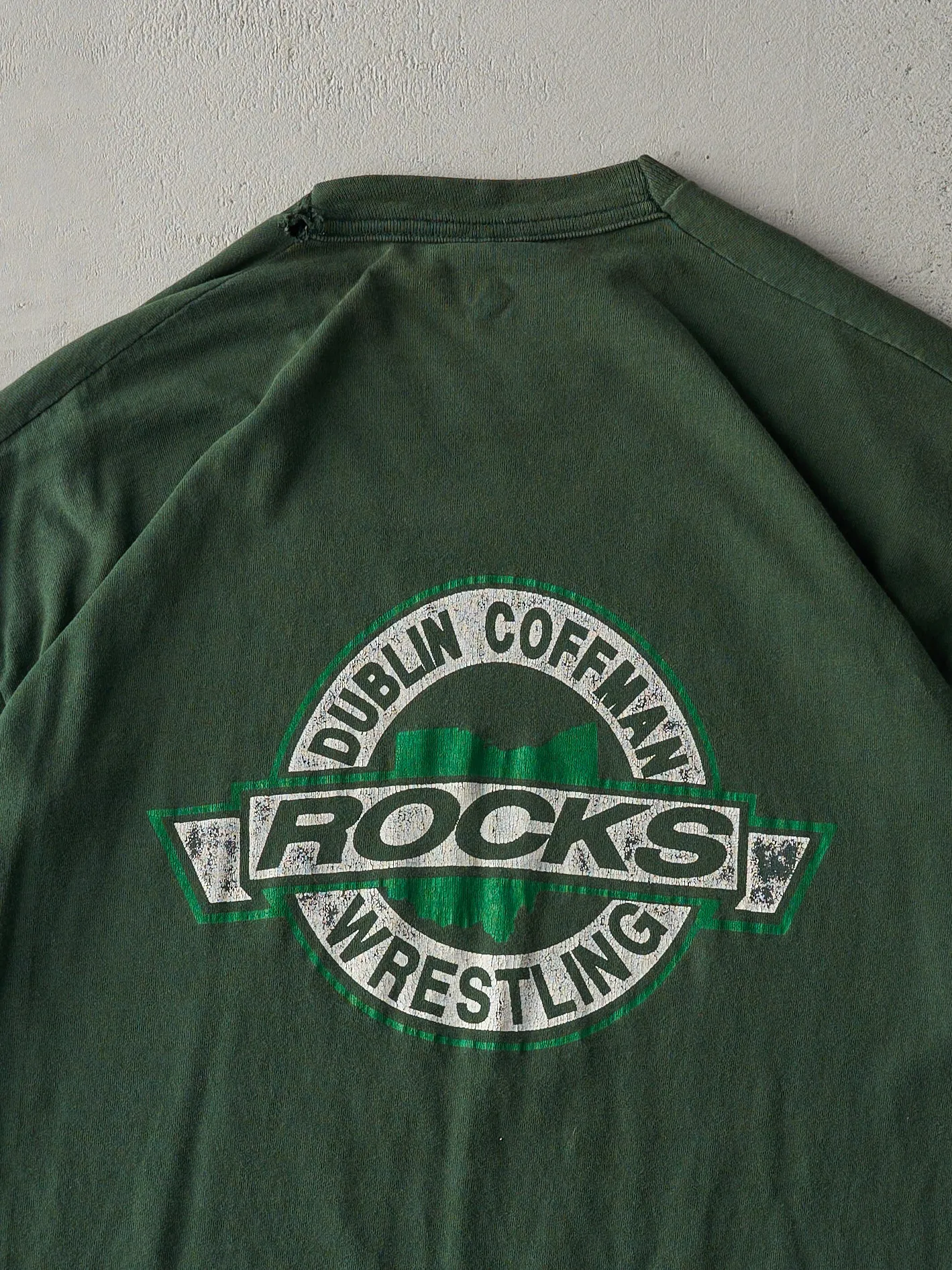 Vintage 90s Forest Green Rocks Wrestling Tee (XL) sold by Rebalance Vintage product image thumbnail 4