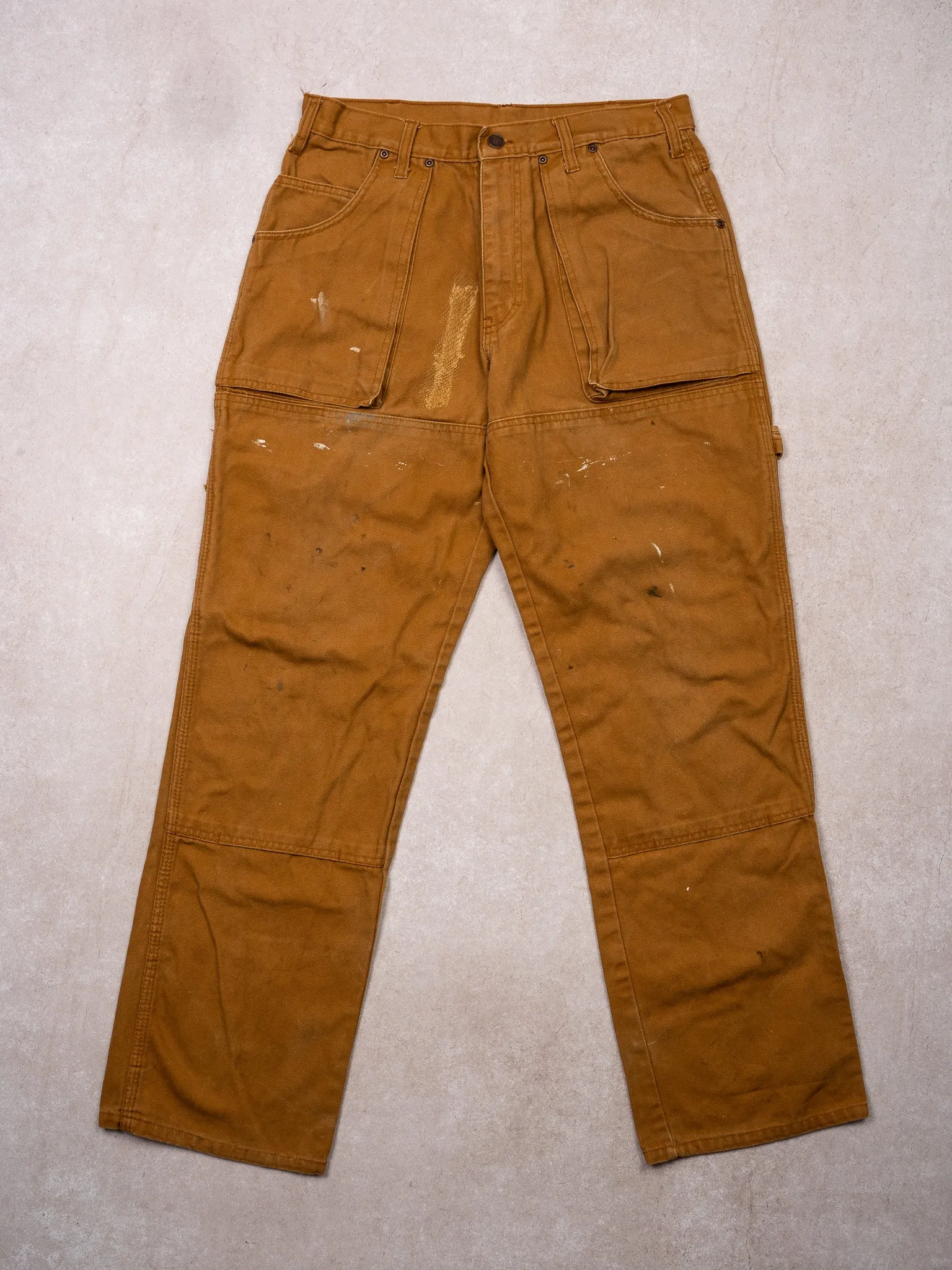 Vintage Rugged Camel Dickies Double Knee Cargo Pants (30 x 32) sold by Rebalance Vintage