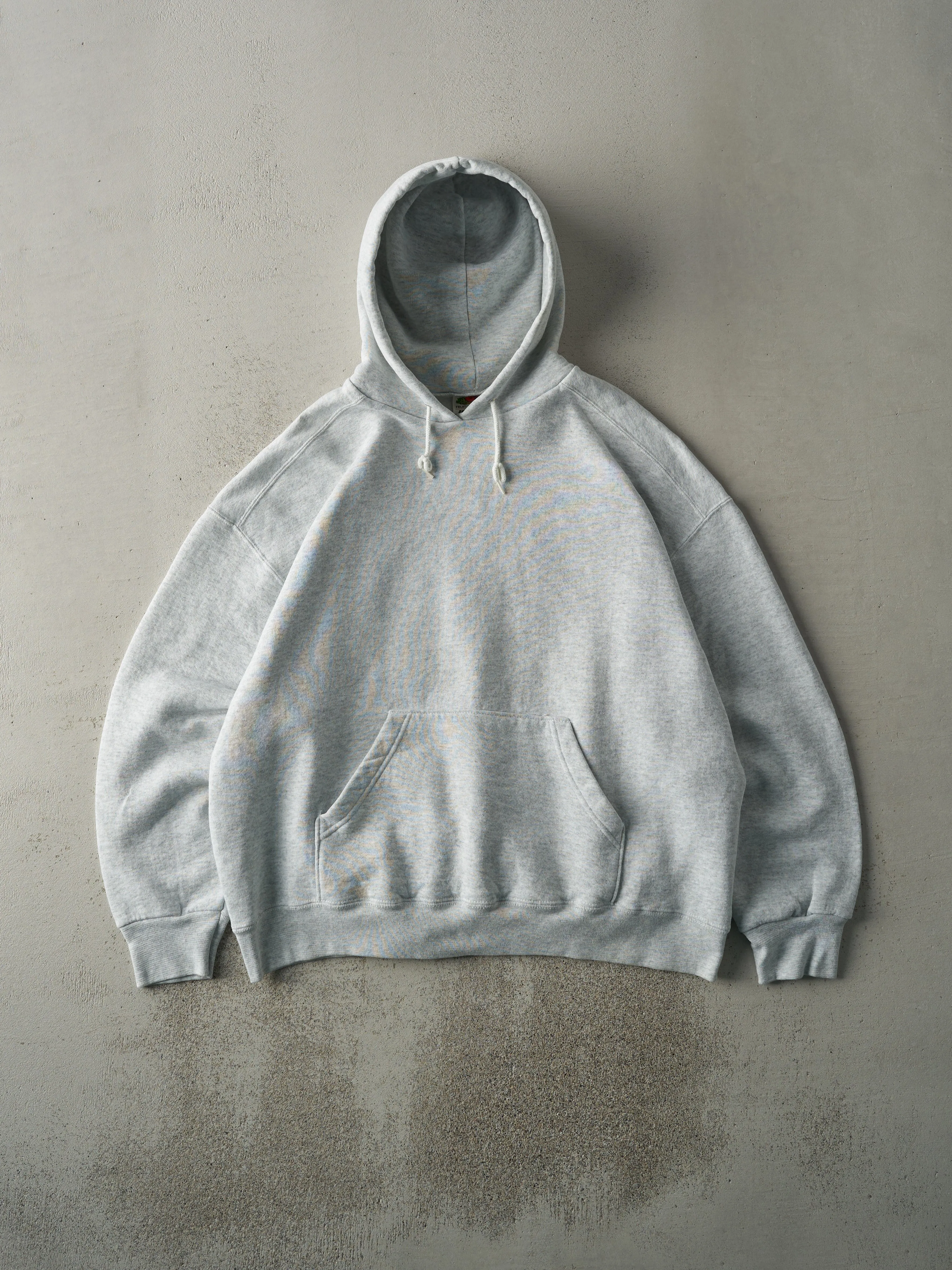 Vintage Y2K Heather Grey Blank Boxy Hoodie (L/XL) sold by Rebalance Vintage