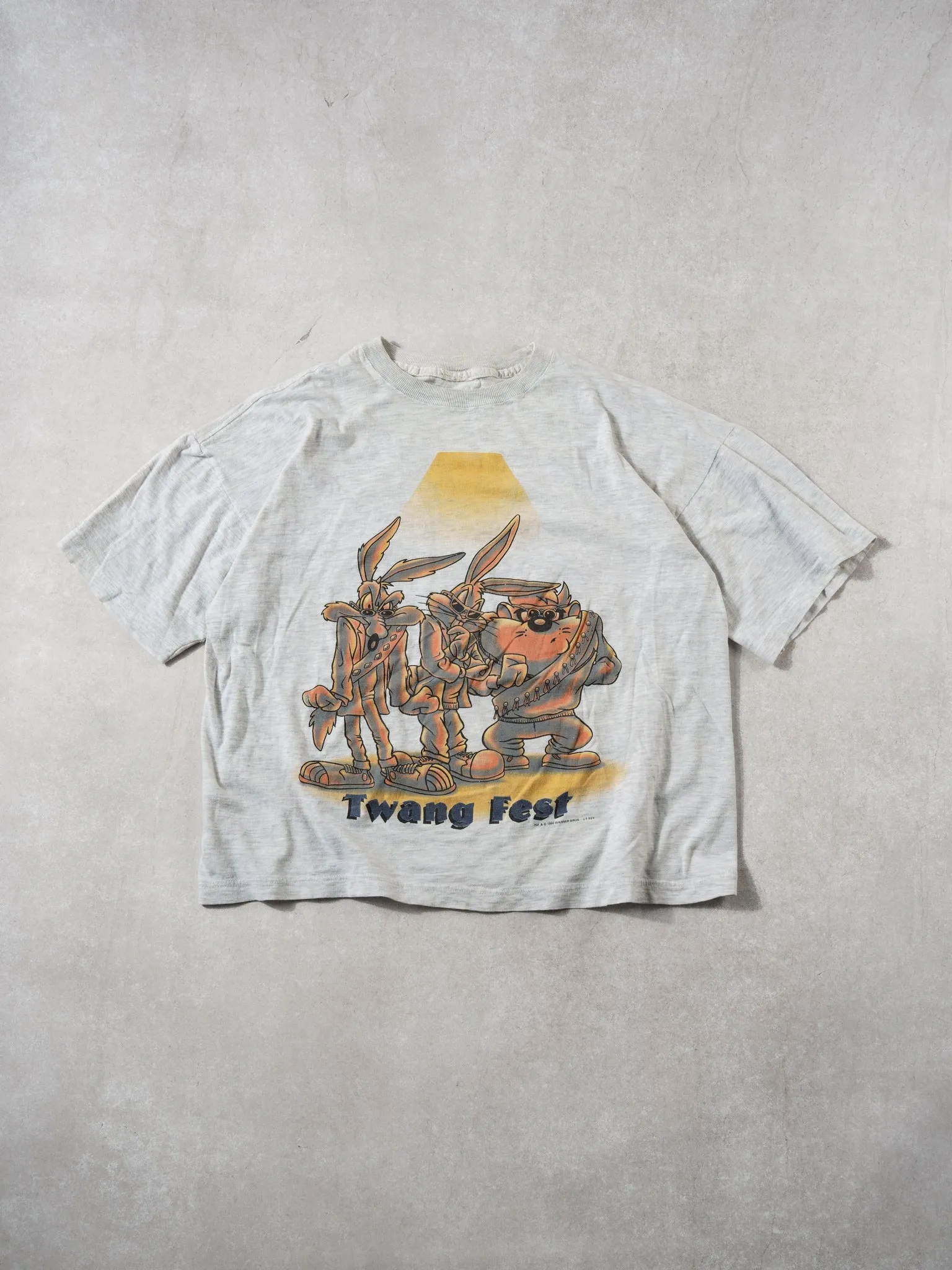 Vintage 96' Grey Twang Fest Looney Tunes Graphic Tee (M) sold by Rebalance Vintage