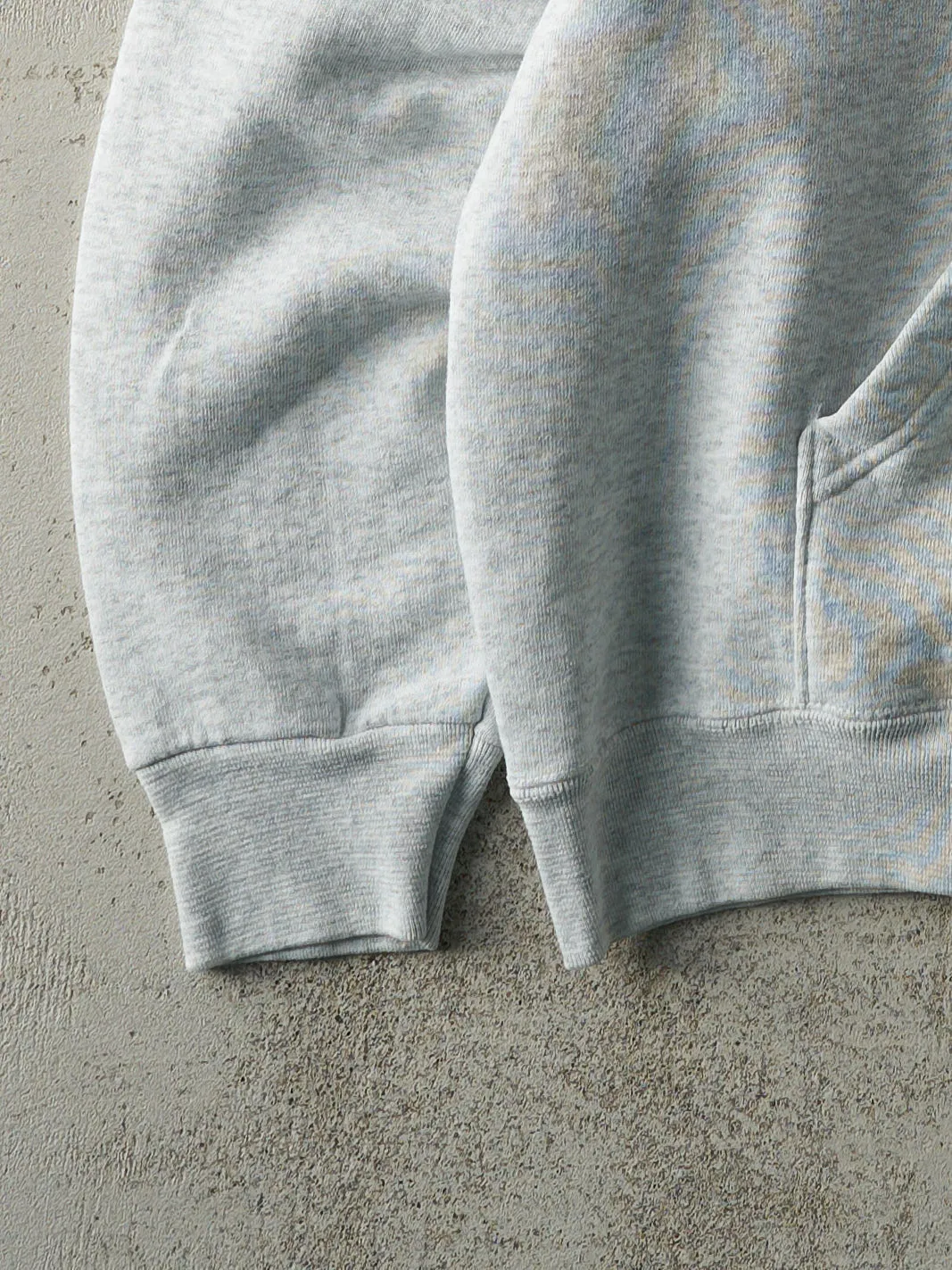 Vintage Y2K Heather Grey Blank Boxy Hoodie (L/XL) sold by Rebalance Vintage product image thumbnail 4