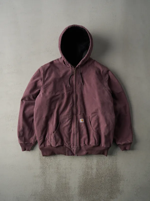 Vintage Y2K RARE Purple Carhartt Hooded Workwear Jacket (XL) sold by Rebalance Vintage