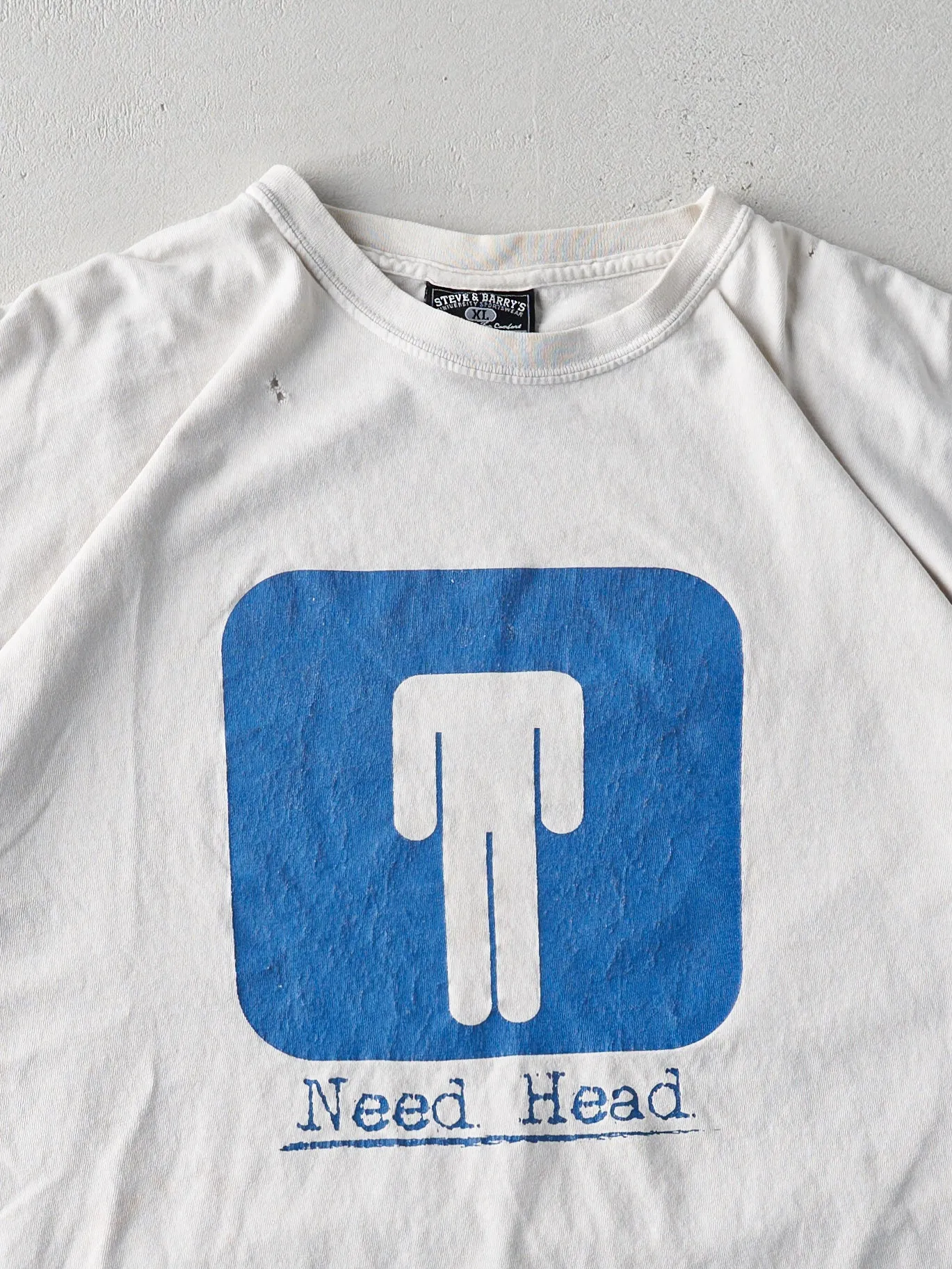 Vintage White "Need Head" Tee (L) sold by Rebalance Vintage product image thumbnail 2