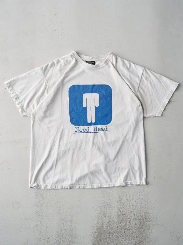 Vintage White "Need Head" Tee (L) sold by Rebalance Vintage