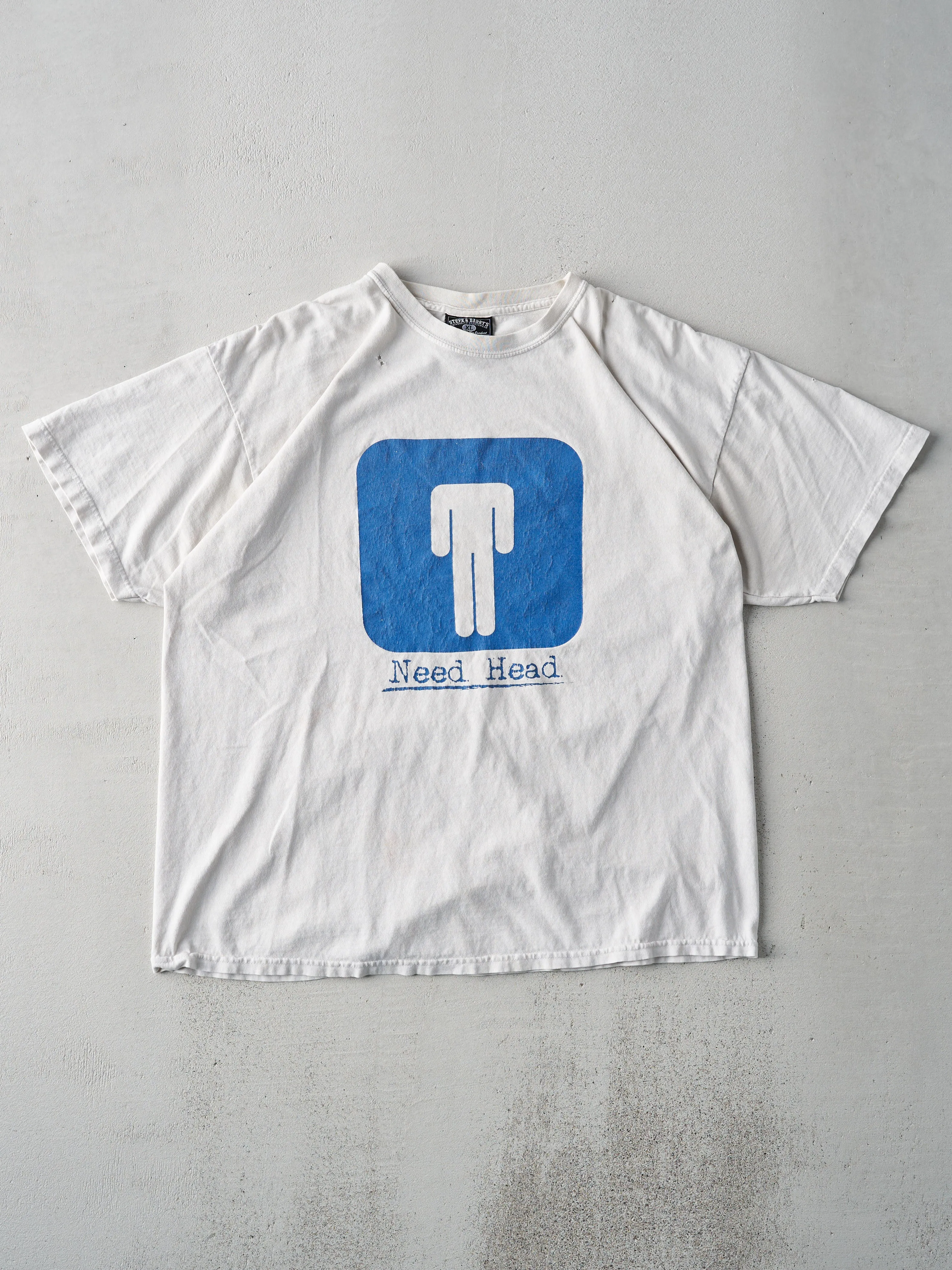 Vintage White "Need Head" Tee (L) sold by Rebalance Vintage