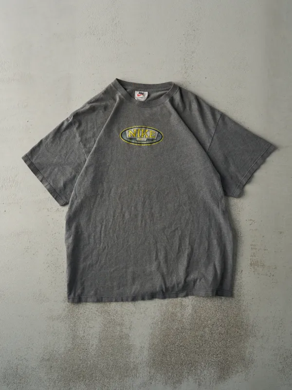Vintage 90s Charcoal Grey Nike Classic Sports Tee (M/L) sold by Rebalance Vintage