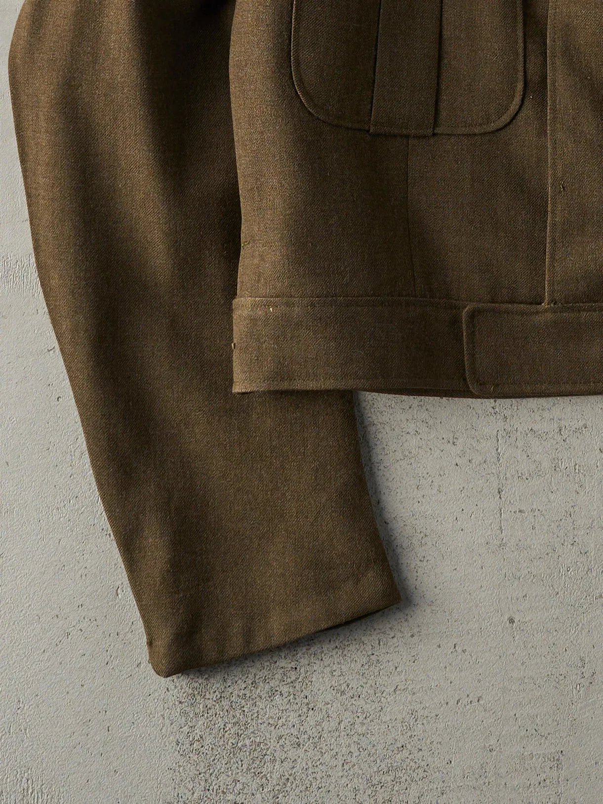 Vintage 70s Green Cropped Army Blazer Jacket (XS/S) sold by Rebalance Vintage product image thumbnail 3