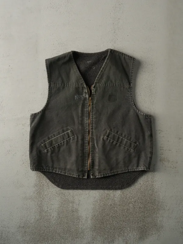 Vintage Y2K Green Carhartt Sherpa Lined Vest (M) sold by Rebalance Vintage