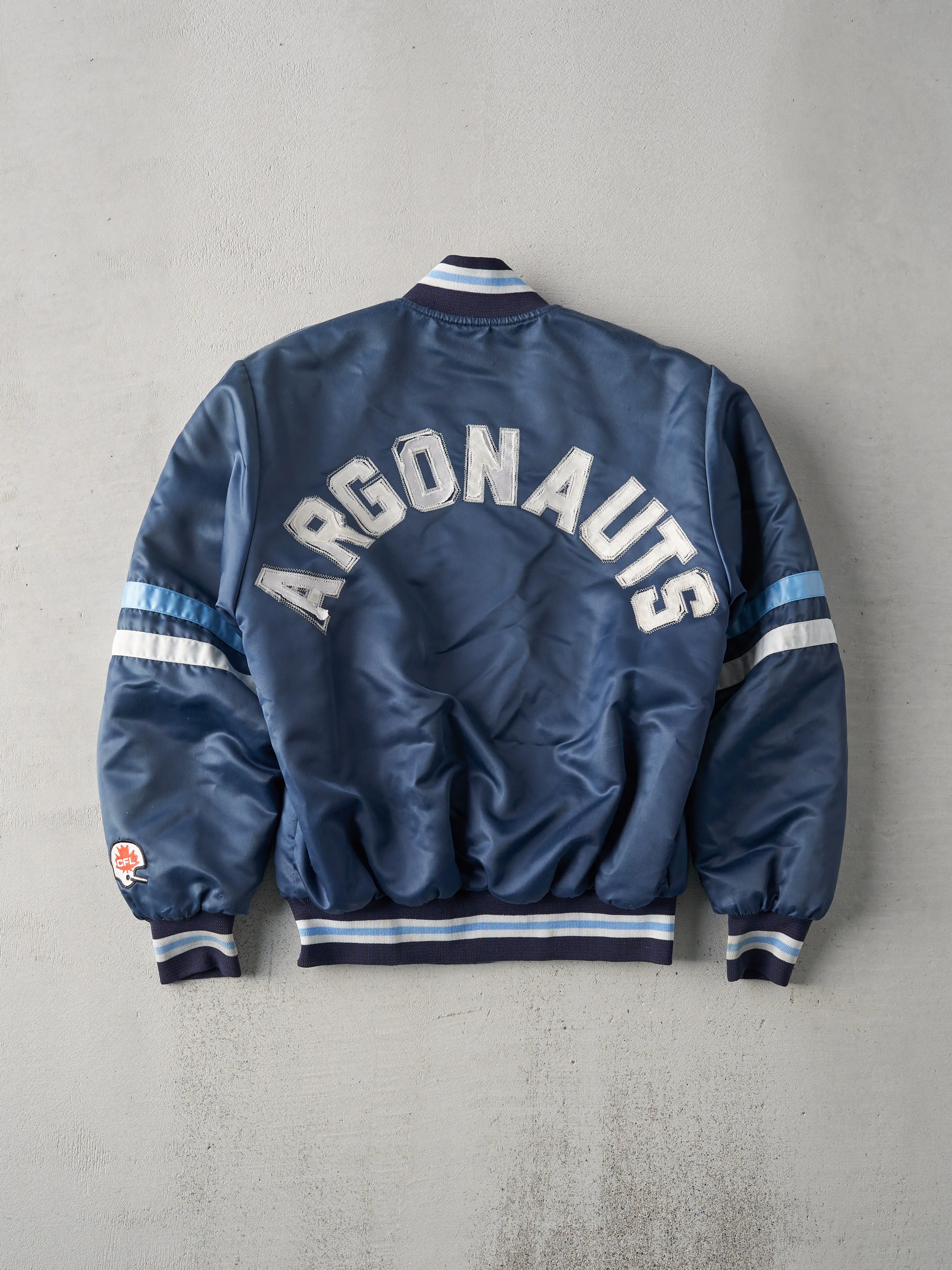 Vintage 90s Navy Toronto Argonauts Satin Bomber Jacket (M/L) sold by Rebalance Vintage product image thumbnail 2
