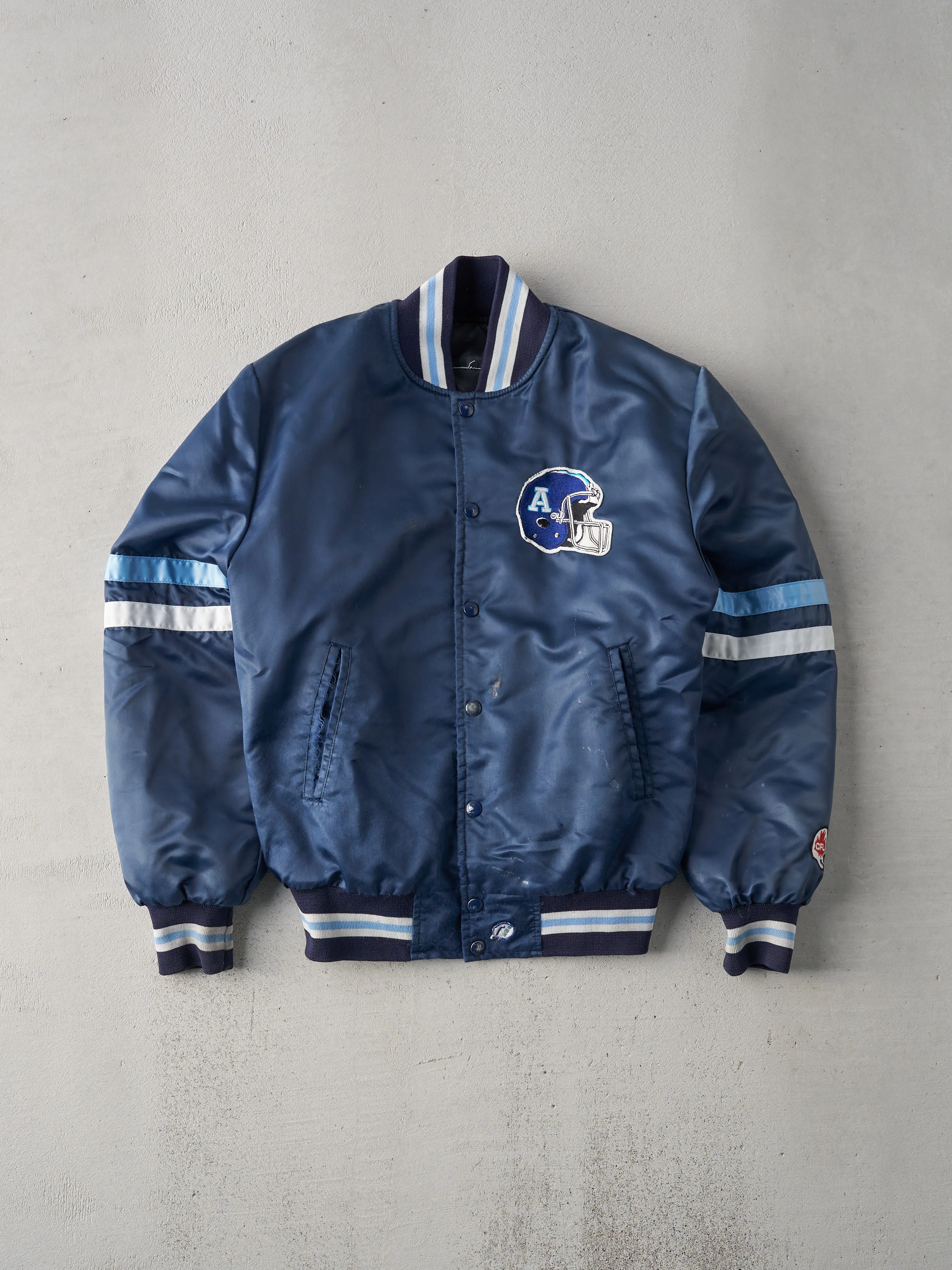Vintage 90s Navy Toronto Argonauts Satin Bomber Jacket (M/L) sold by Rebalance Vintage