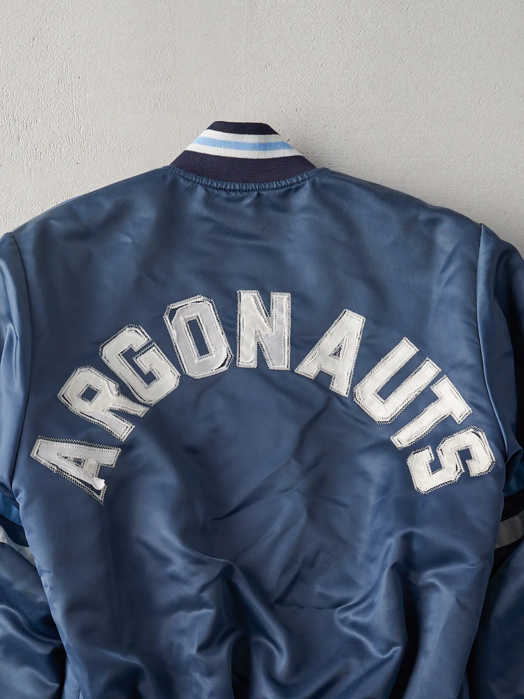 Vintage 90s Navy Toronto Argonauts Satin Bomber Jacket (M/L) sold by Rebalance Vintage product image thumbnail 4