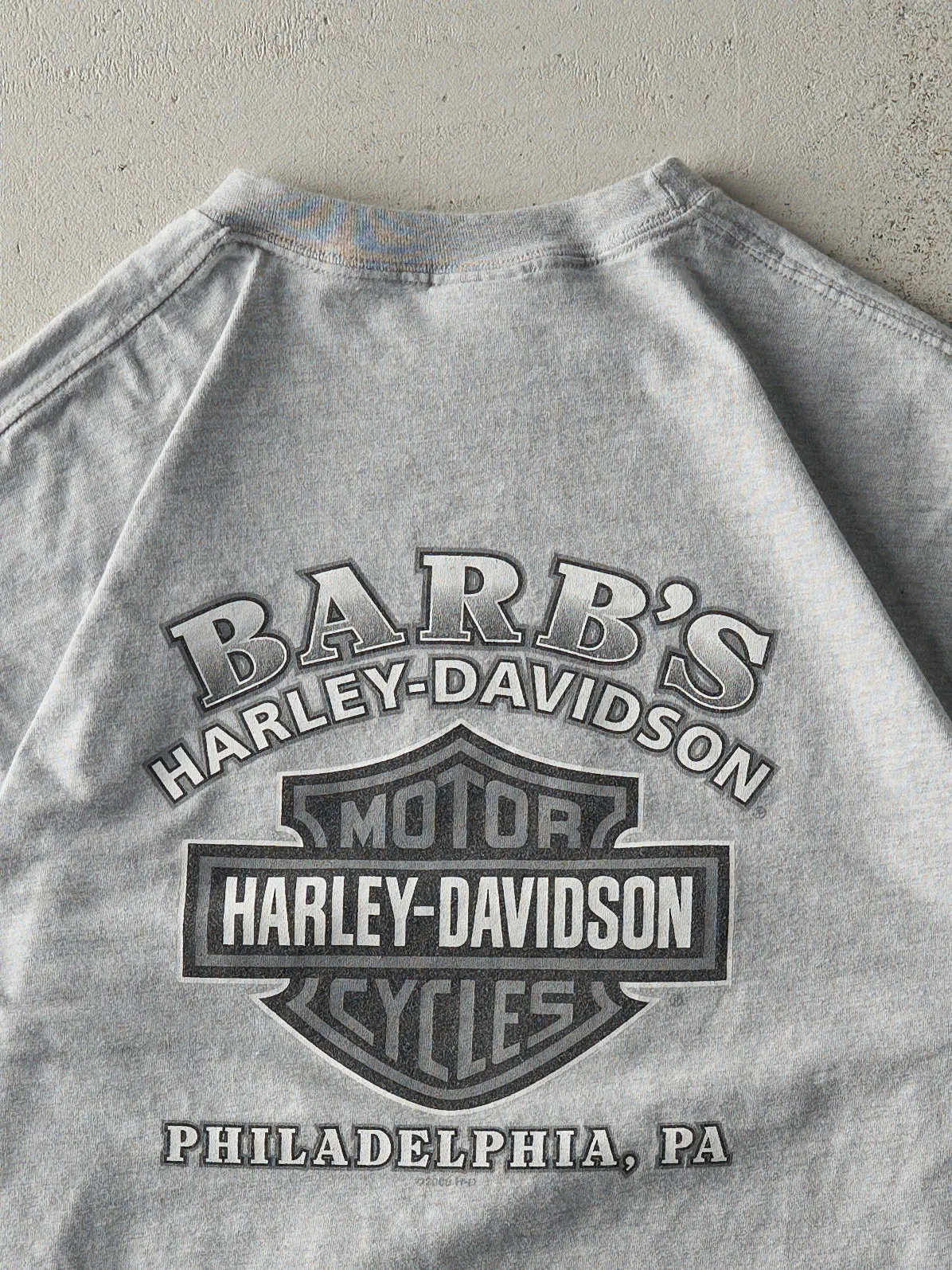 Vintage 08' Grey Philadelphia PA Harley Davidson Tee (M) sold by Rebalance Vintage product image thumbnail 4