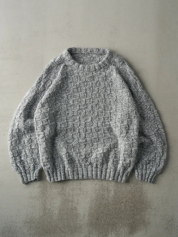 Vintage 90s Grey Chunky Box Knit Pullover (L) sold by Rebalance Vintage