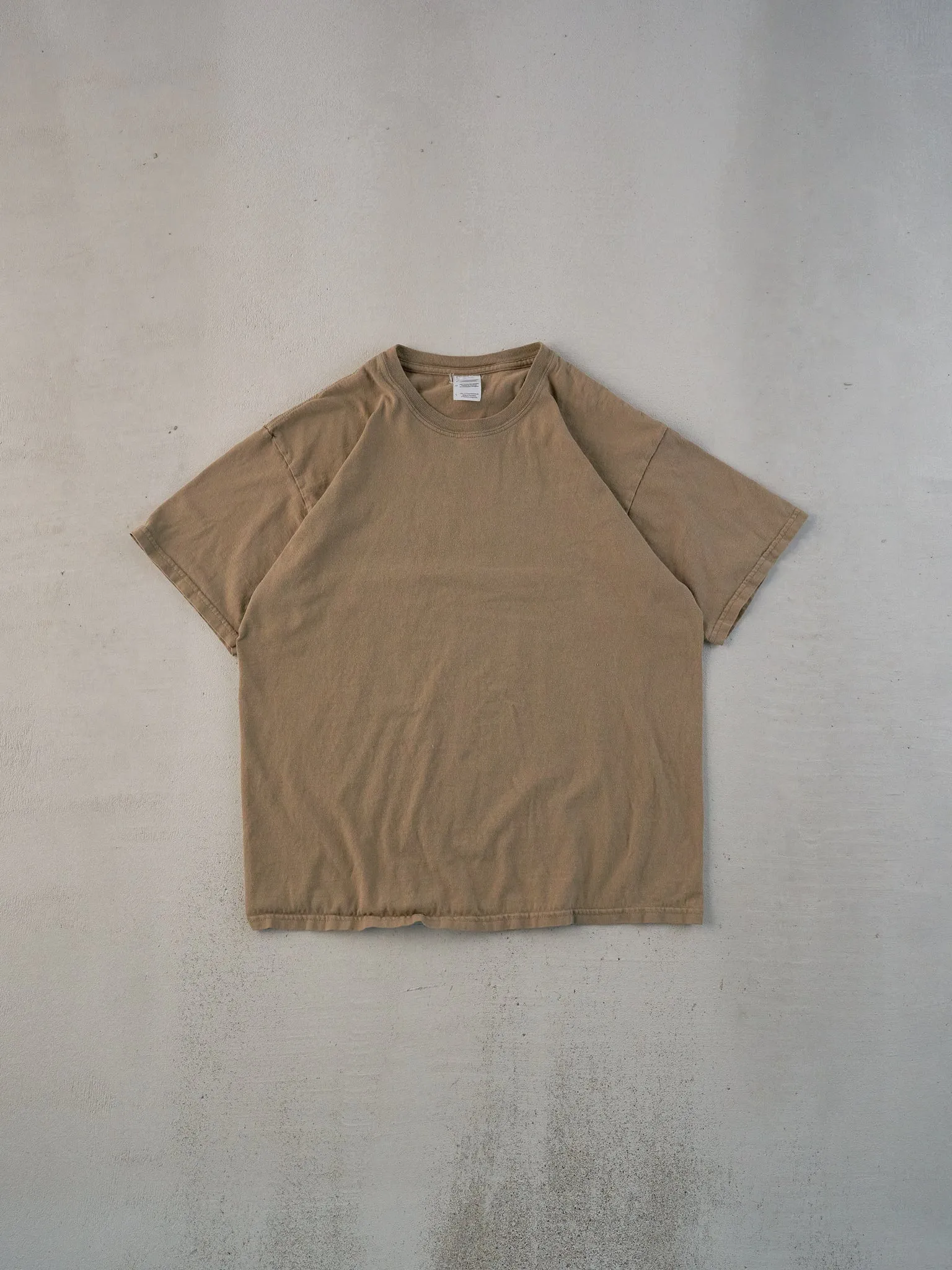 Vintage 90s Brown Blank Tee (M) sold by Rebalance Vintage