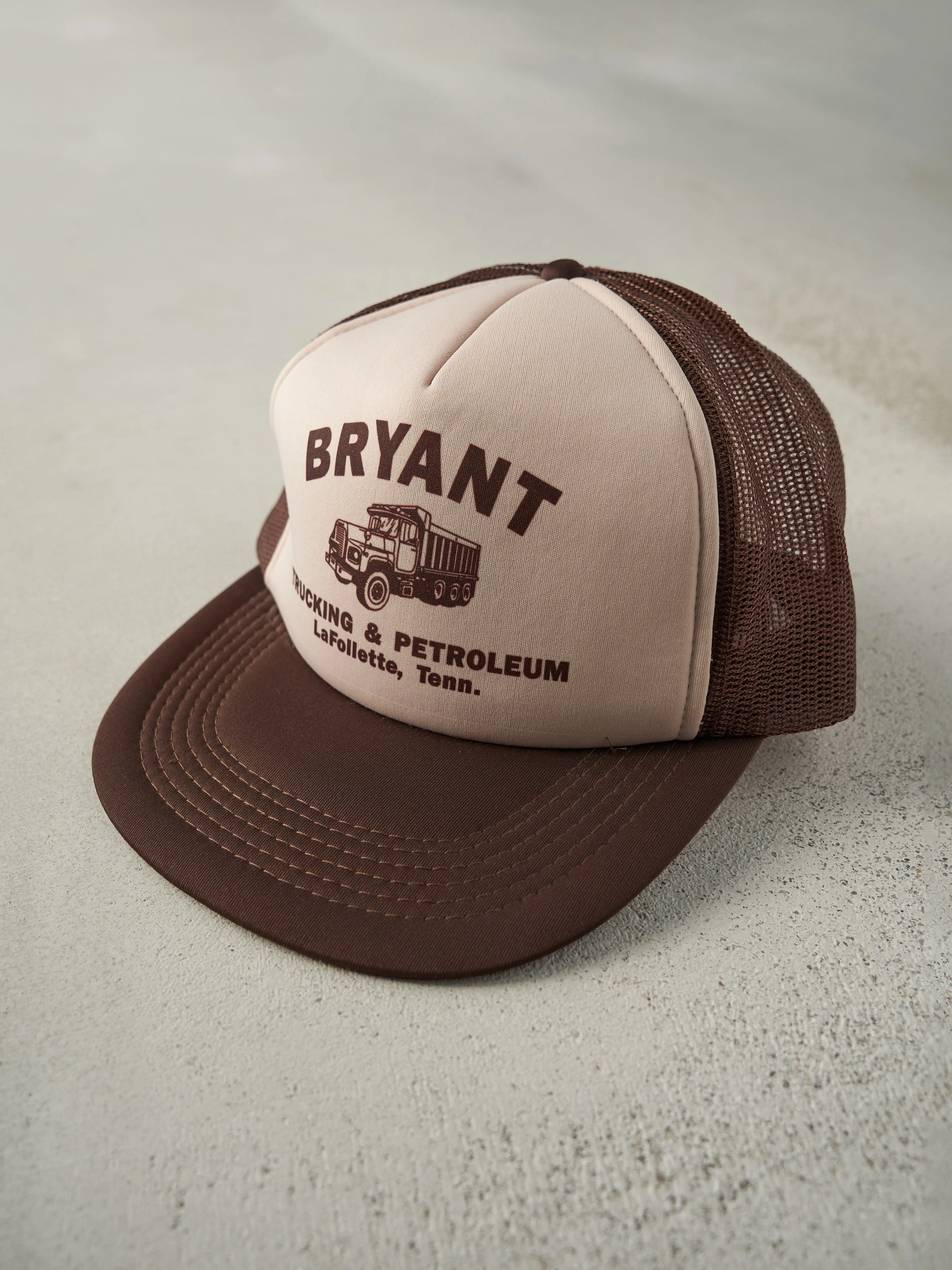 Vintage 80s Brown Bryant Trucking Foam Trucker Hat sold by Rebalance Vintage product image thumbnail 2