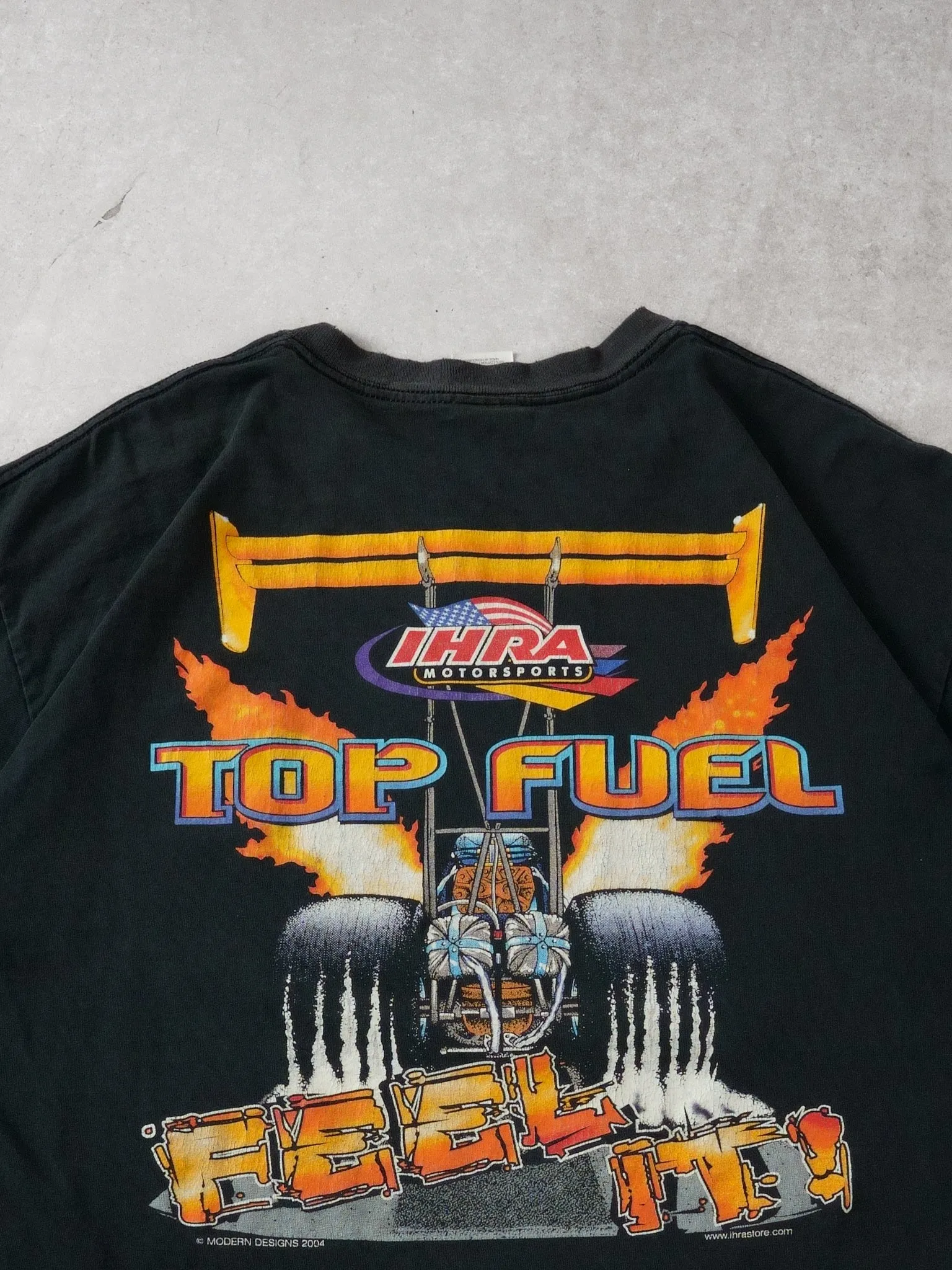 Vintage 04' Smoke Fire Thunder Drag Racing Graphic Tee (L) sold by Rebalance Vintage product image thumbnail 4