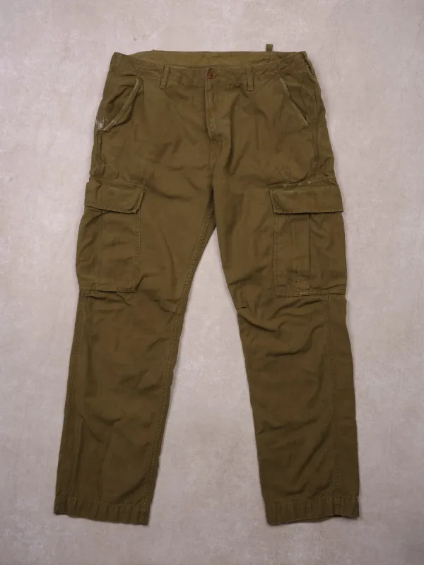 Vintage Washed Olive Green Levi's Cargo Pants (38x30) sold by Rebalance Vintage