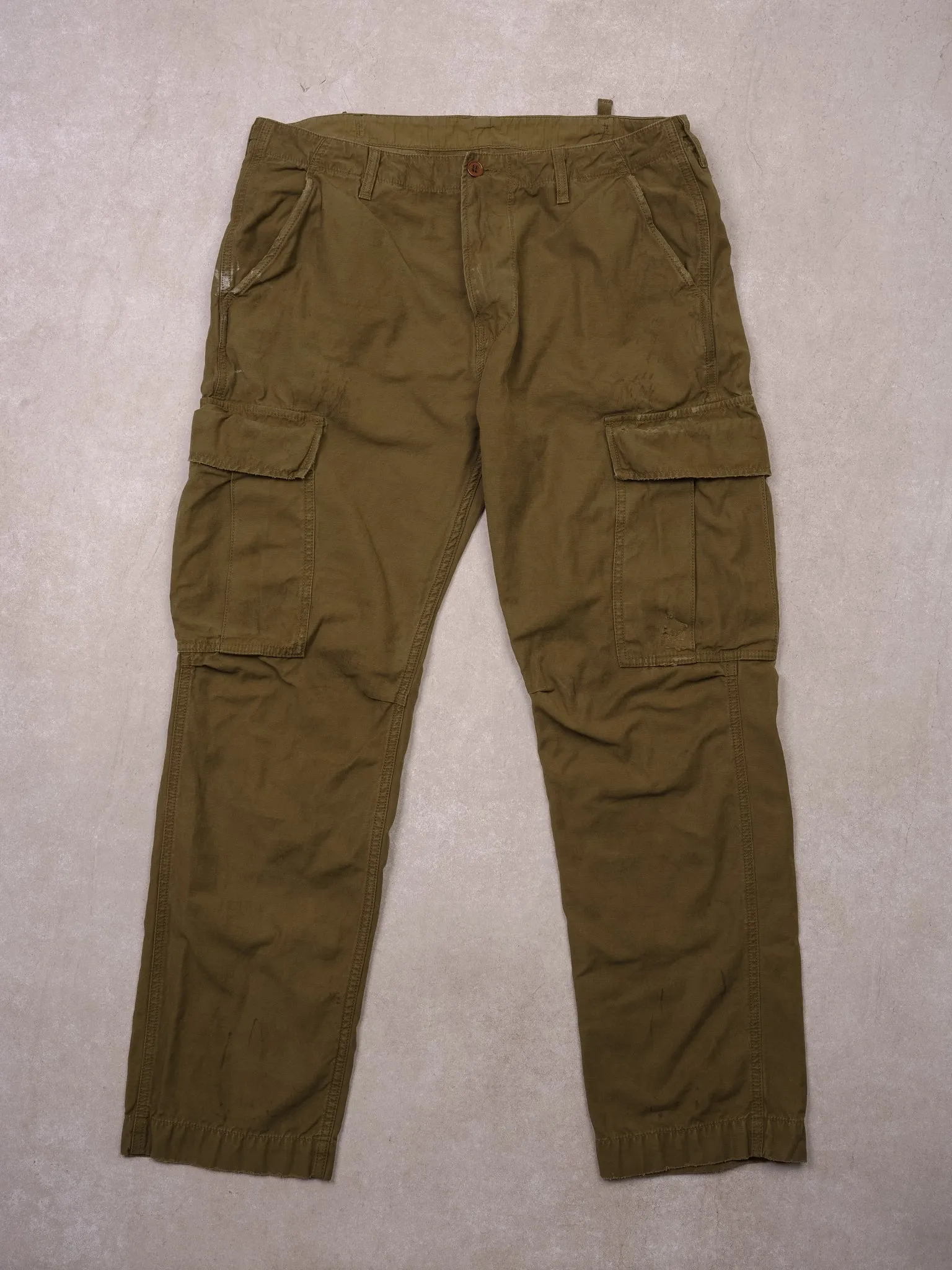 Vintage Washed Olive Green Levi's Cargo Pants (38x30) sold by Rebalance Vintage