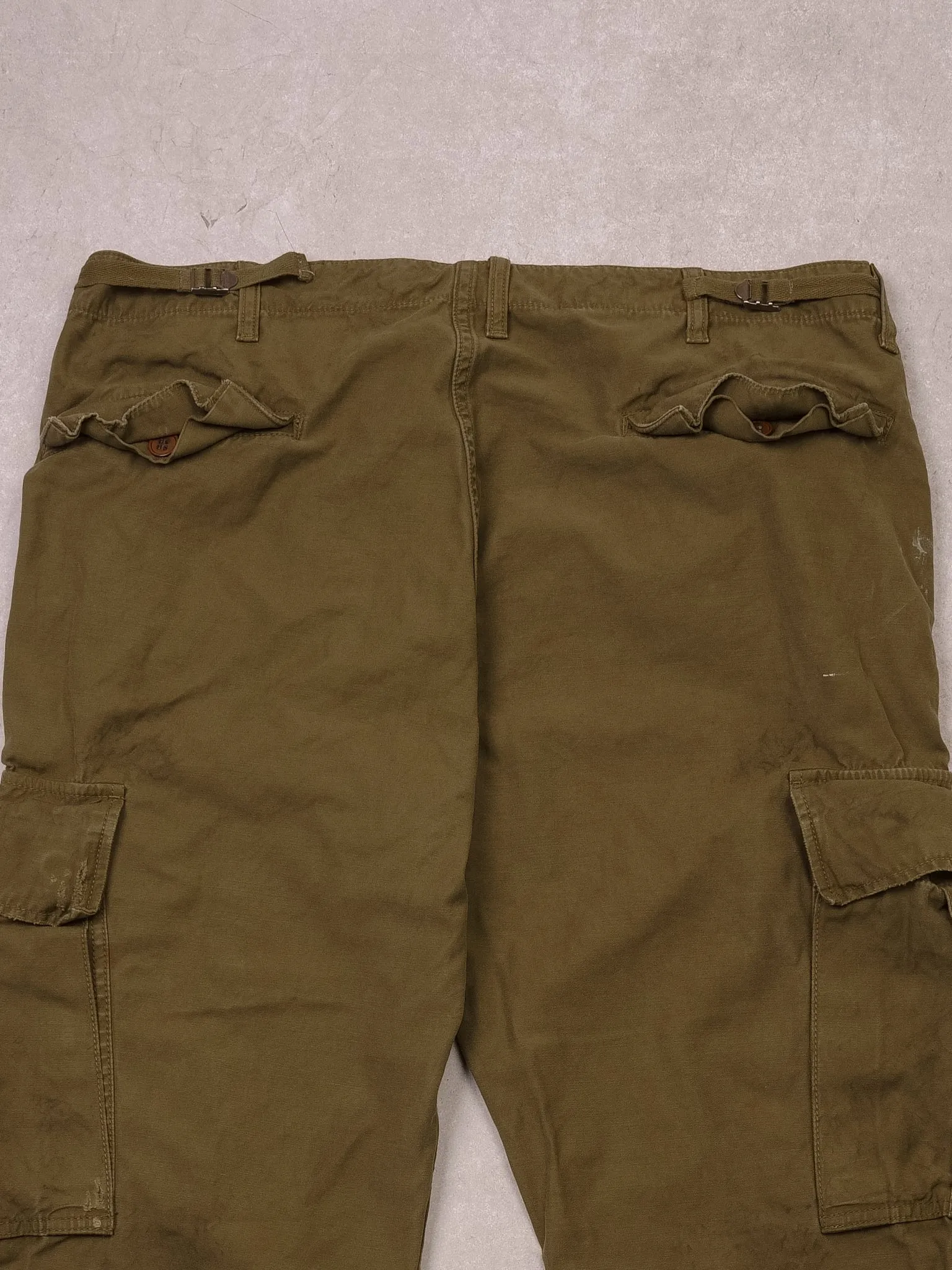 Vintage Washed Olive Green Levi's Cargo Pants (38x30) sold by Rebalance Vintage product image thumbnail 4