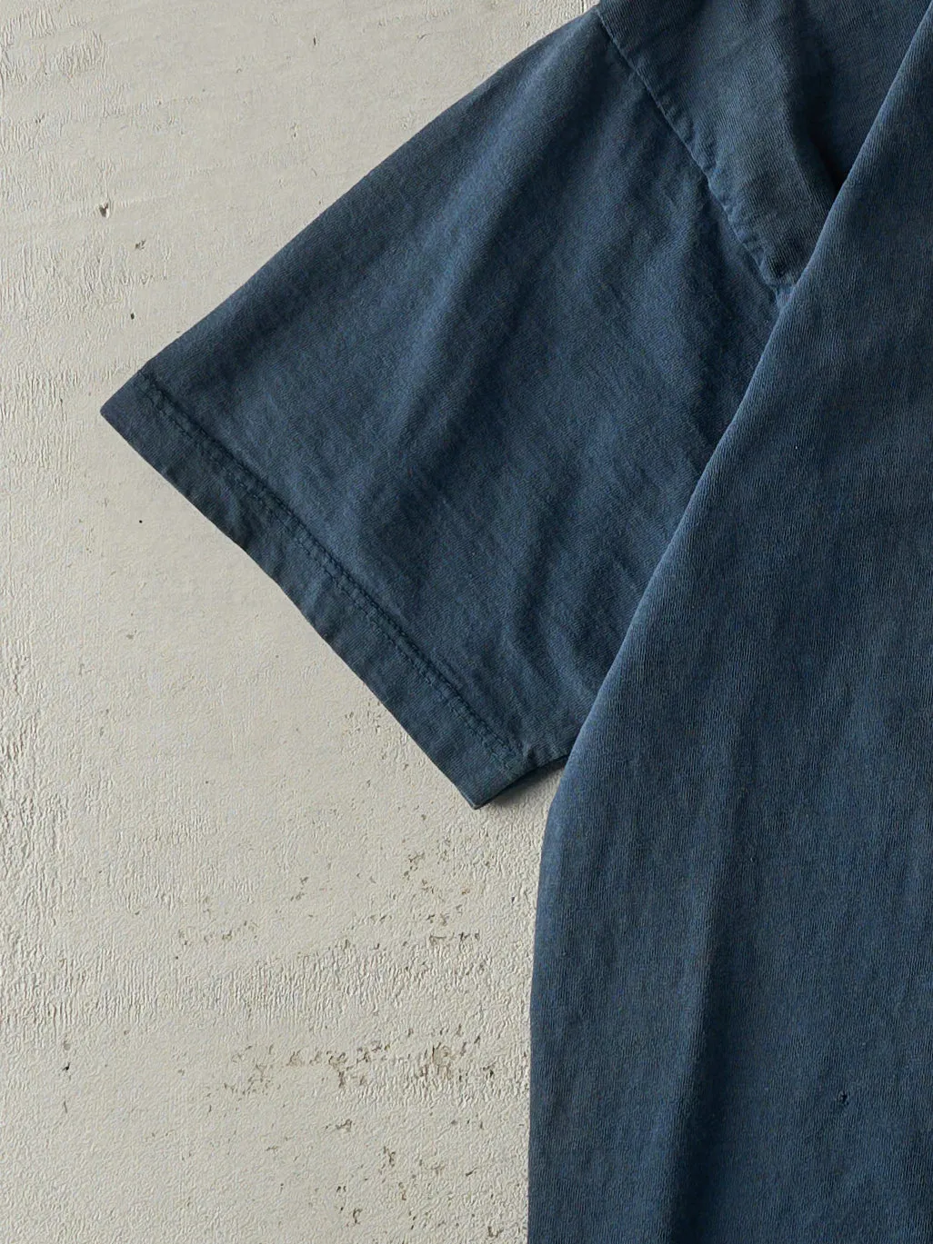 Vintage 90s Navy Blue Blank Tee (M) sold by Rebalance Vintage product image thumbnail 3