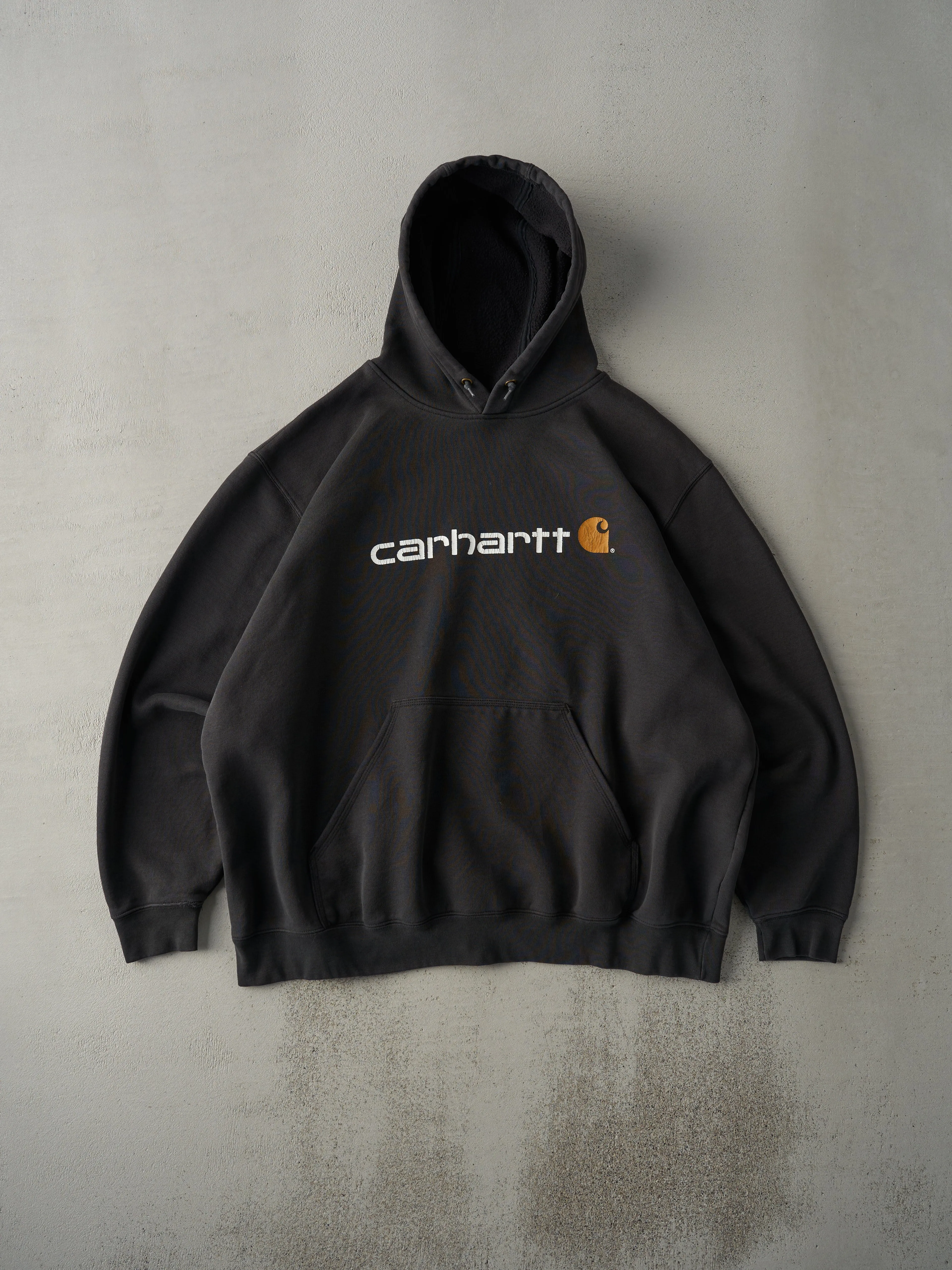 Vintage Y2K Faded Black Original Fit Carhartt Boxy Hoodie (XL/XXL) sold by Rebalance Vintage
