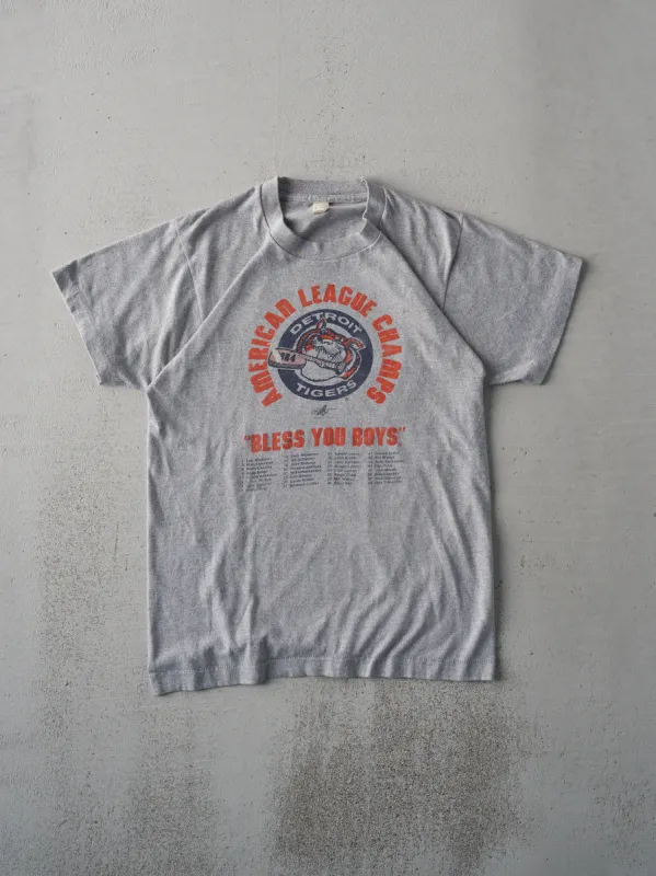 Vintage 84' Light Grey American League Champs Single Stitch Tee (XS) sold by Rebalance Vintage