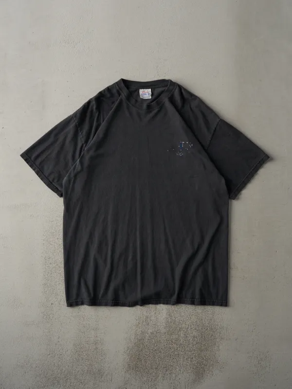 Vintage 90s Faded Black Blank Tee (M) sold by Rebalance Vintage