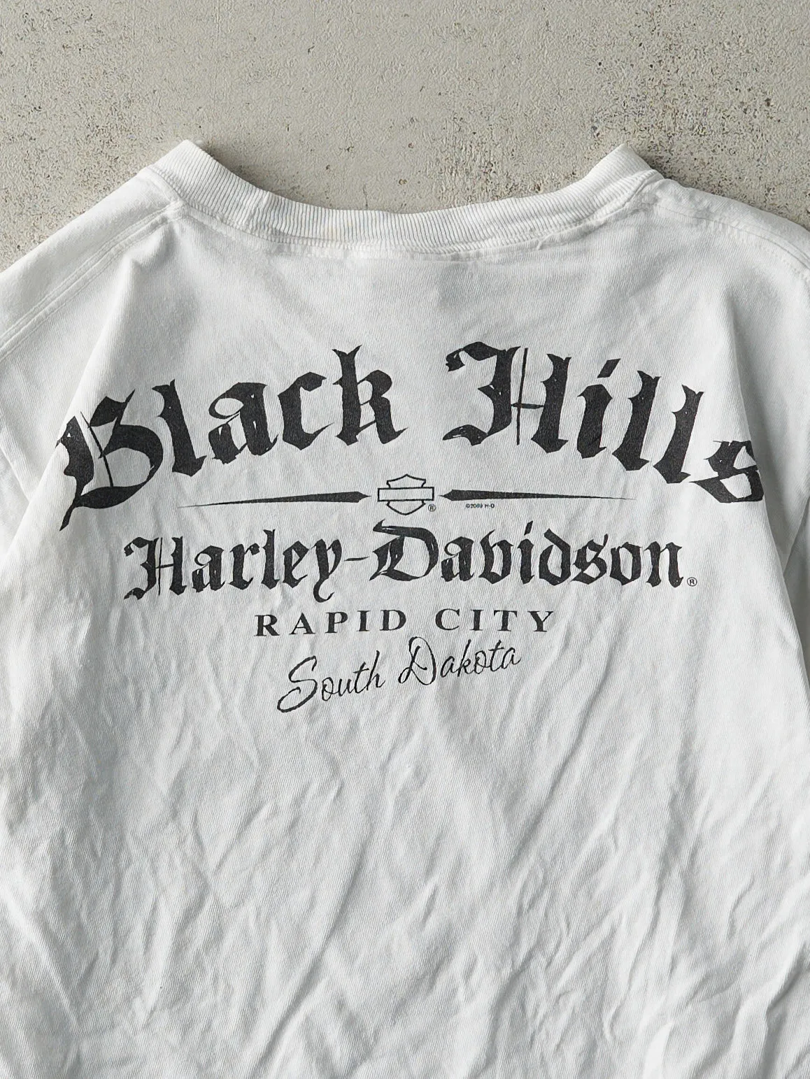 11' White Black Hills South Dakota Harley Davidson Tee (XS) sold by Rebalance Vintage product image thumbnail 4