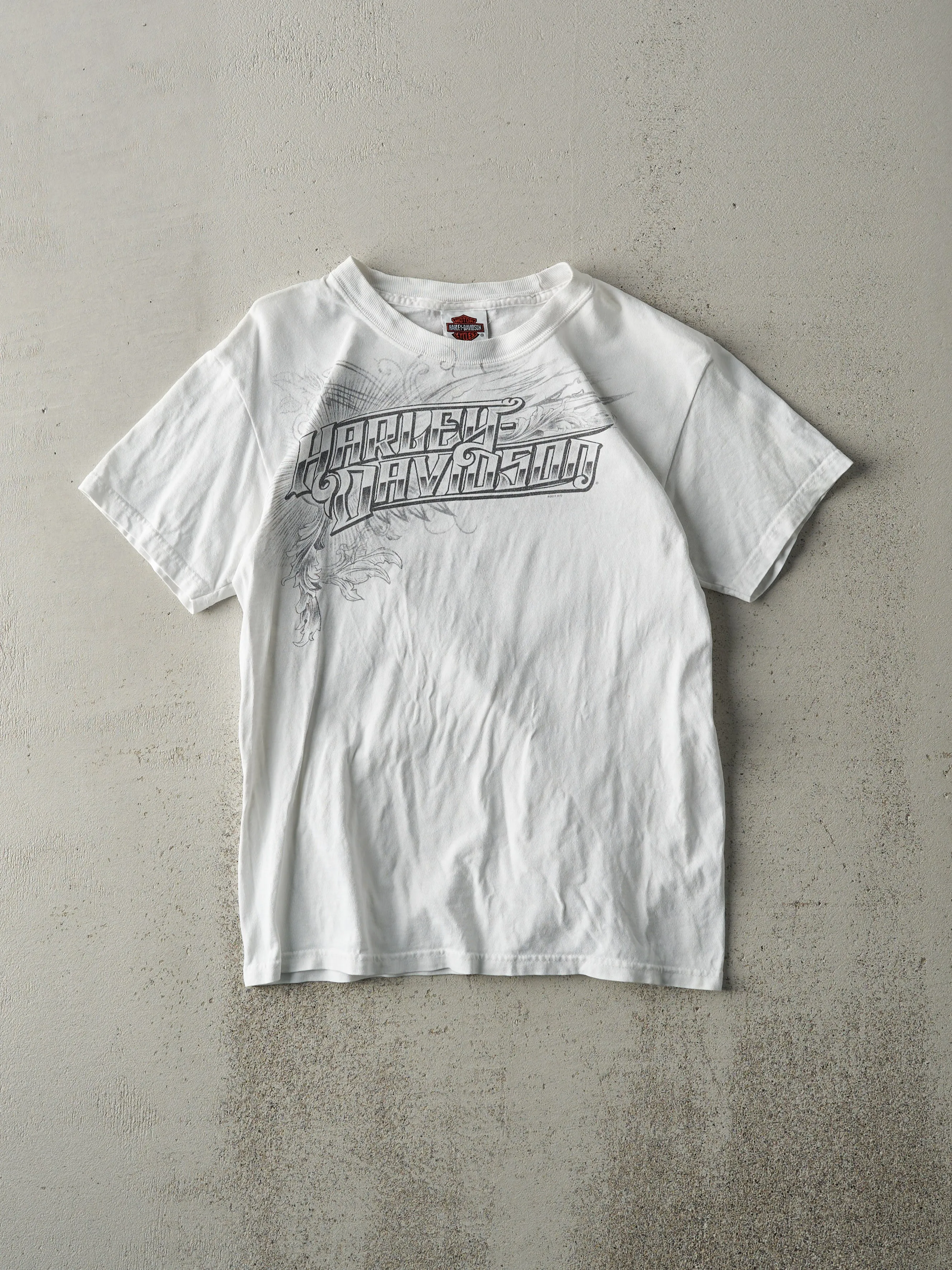 11' White Black Hills South Dakota Harley Davidson Tee (XS) sold by Rebalance Vintage