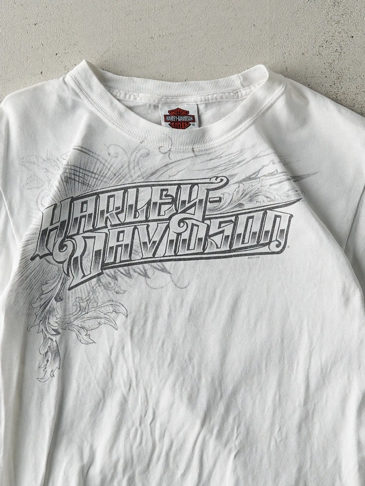 11' White Black Hills South Dakota Harley Davidson Tee (XS) sold by Rebalance Vintage product image thumbnail 3
