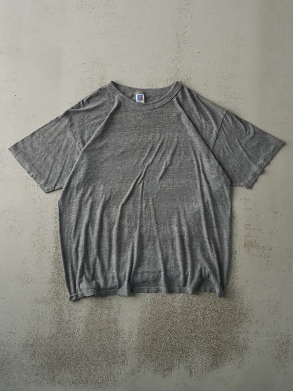 Vintage 90s Grey Russell Athletics Blank Tee (M/L) sold by Rebalance Vintage