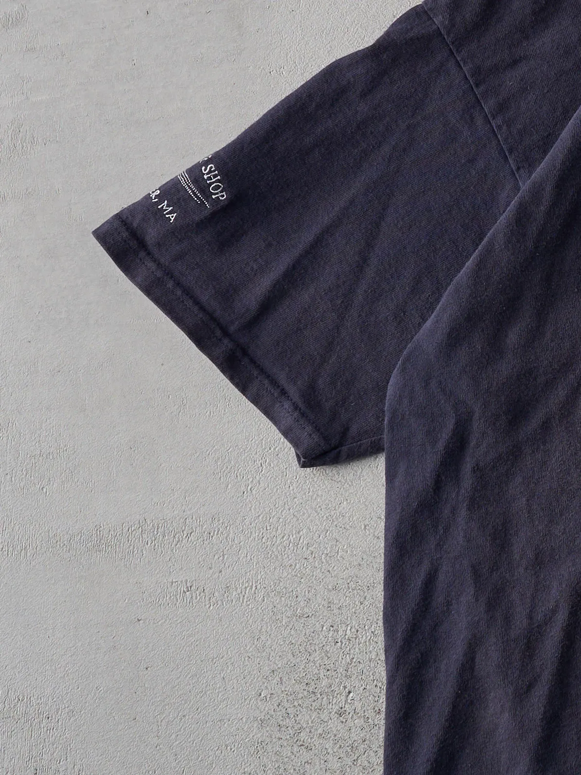 Vintage Navy Harley Davidson Bridgewater, MA Quarter Button Shirt (L/XL) sold by Rebalance Vintage product image thumbnail 3