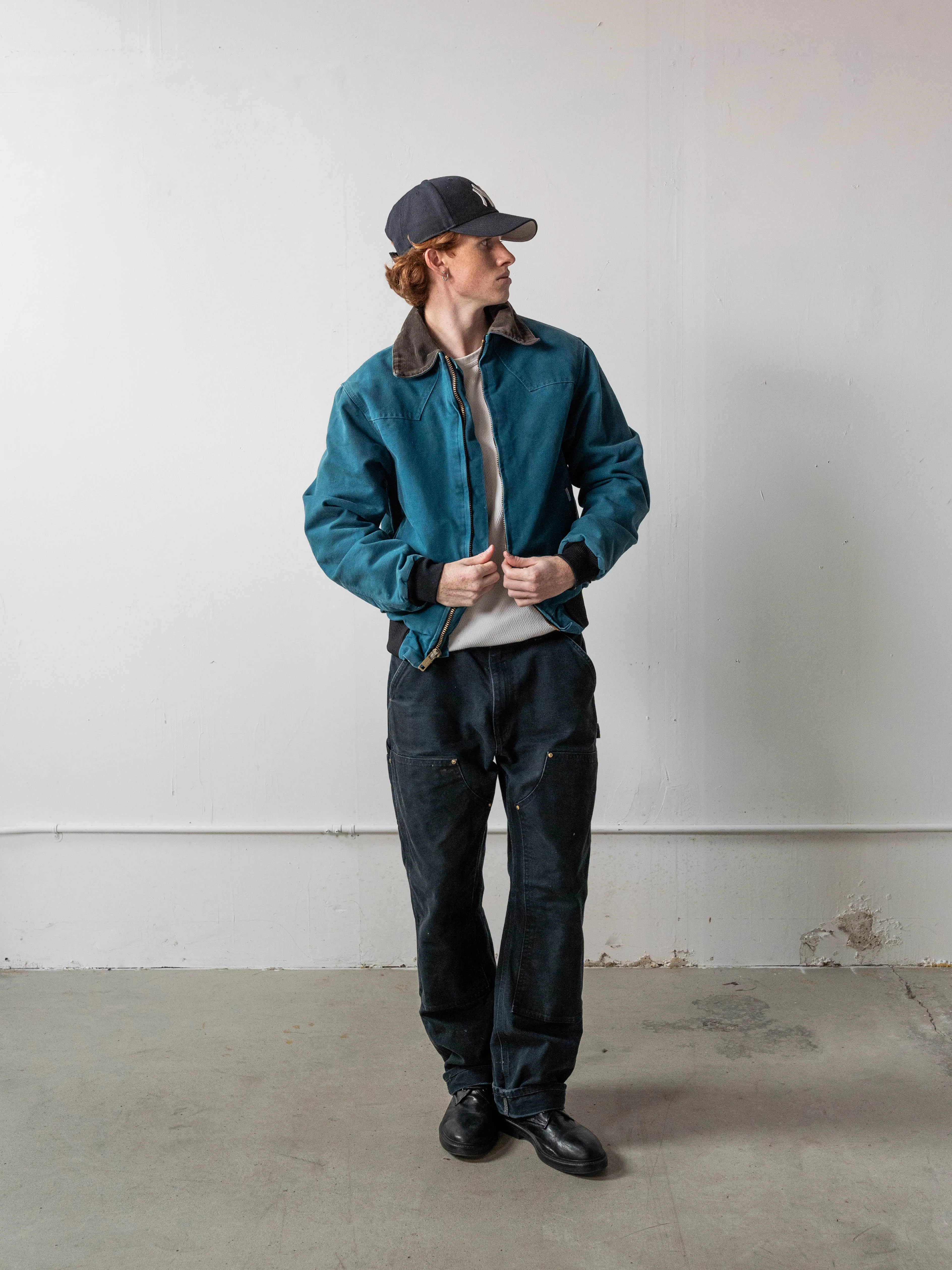 Vintage 90s Teal Blue Carhartt Santa Fe Workwear Jacket (S) sold by Rebalance Vintage product image thumbnail 2