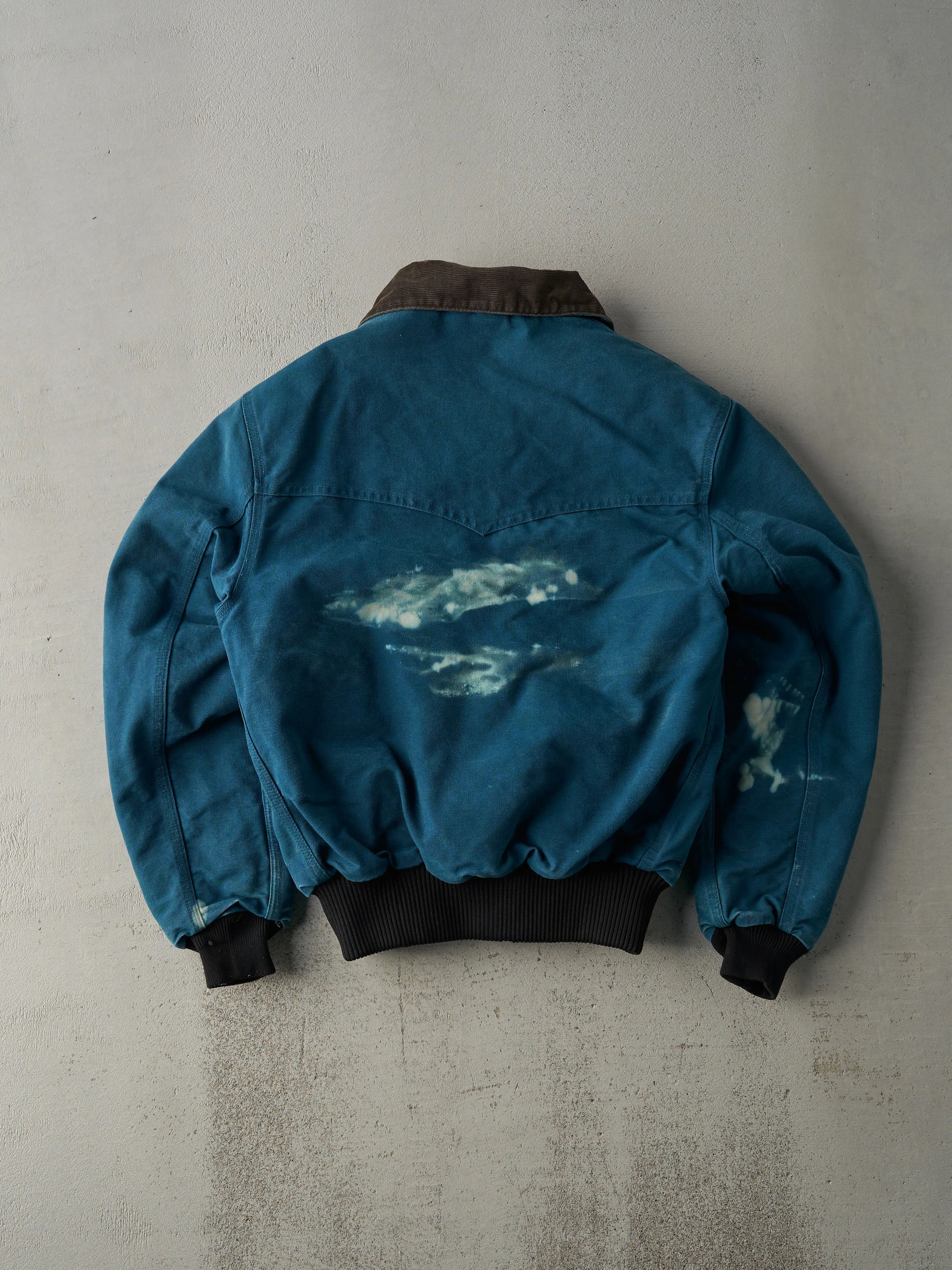 Vintage 90s Teal Blue Carhartt Santa Fe Workwear Jacket (S) sold by Rebalance Vintage product image thumbnail 3